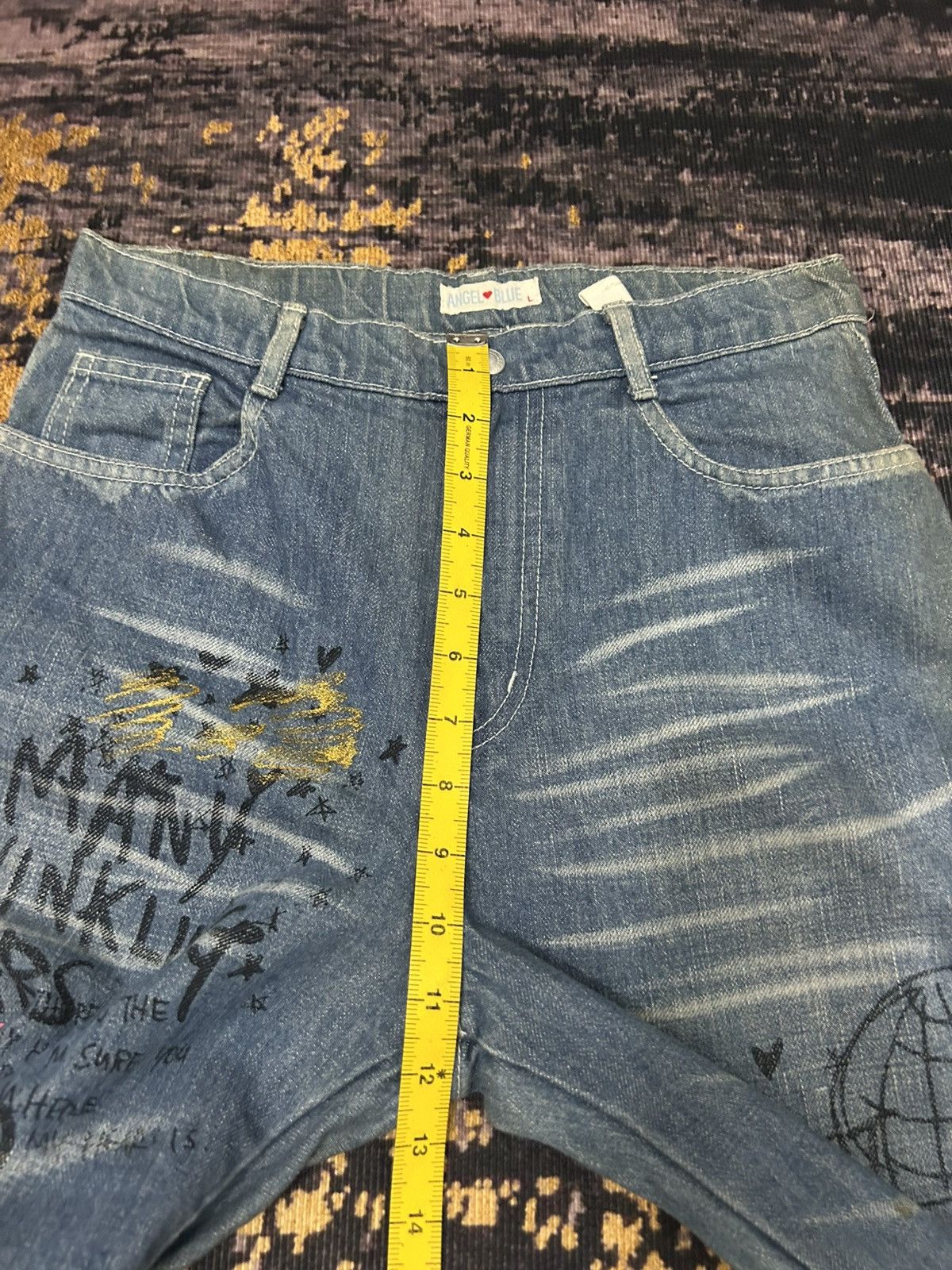 Angel Blue Vintage Angel Blue Claw Mark Faded Flare Jeans Size US 28 / EU 44 - 20 Thumbnail