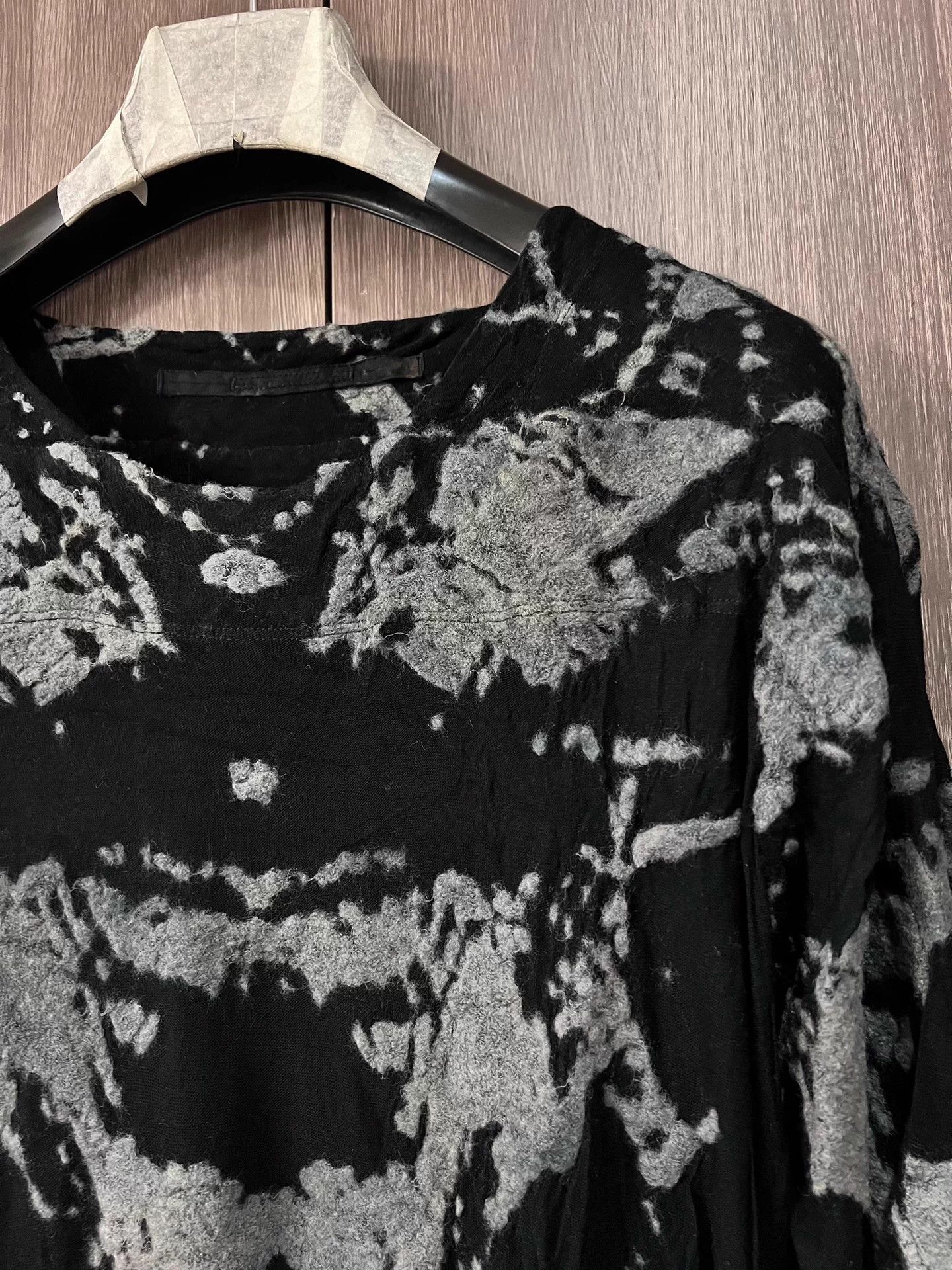 Julius Julius 7 black gray biology jacquard wool tencel sweater Size US M / EU 48-50 / 2 - 3 Thumbnail