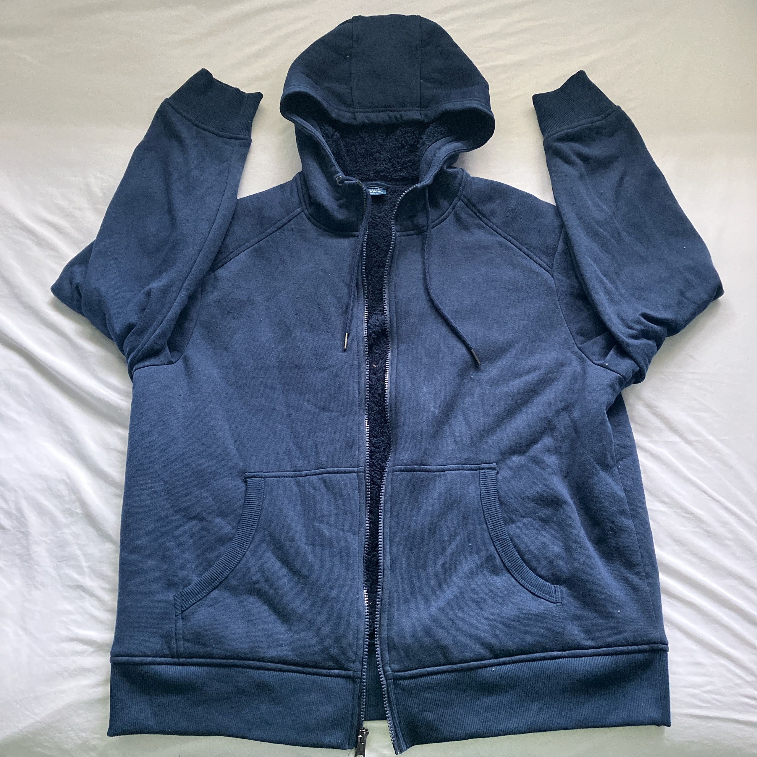 George × Vintage Navy Blue Zip Up Hoodie Size US XL / EU 56 / 4 - 1 Thumbnail