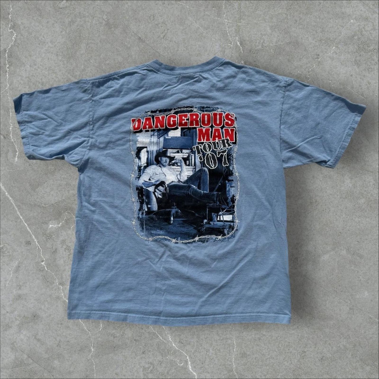 Other Trace Adkins "Dangerous Man" Tour Tee Blue XL Size US XL / EU 56 / 4 - 1 Thumbnail