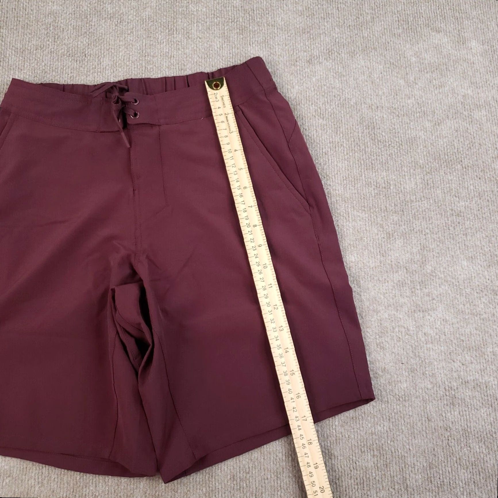 Ten Thousand Ten Thousand Foundation Shorts Mens XS Red 9 in Inseam Gym Running Stretch Pockets Athletic Lightweight Breathable Drawstring Size US 27 - 4 Thumbnail