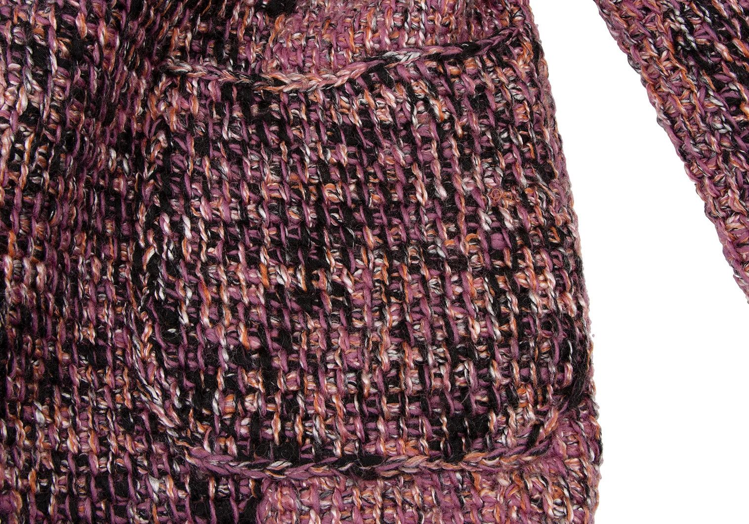 Issey Miyake Mixed Low Gauge Knit Jacket in Purple and Black Size US M / EU 48-50 / 2 - 10 Thumbnail