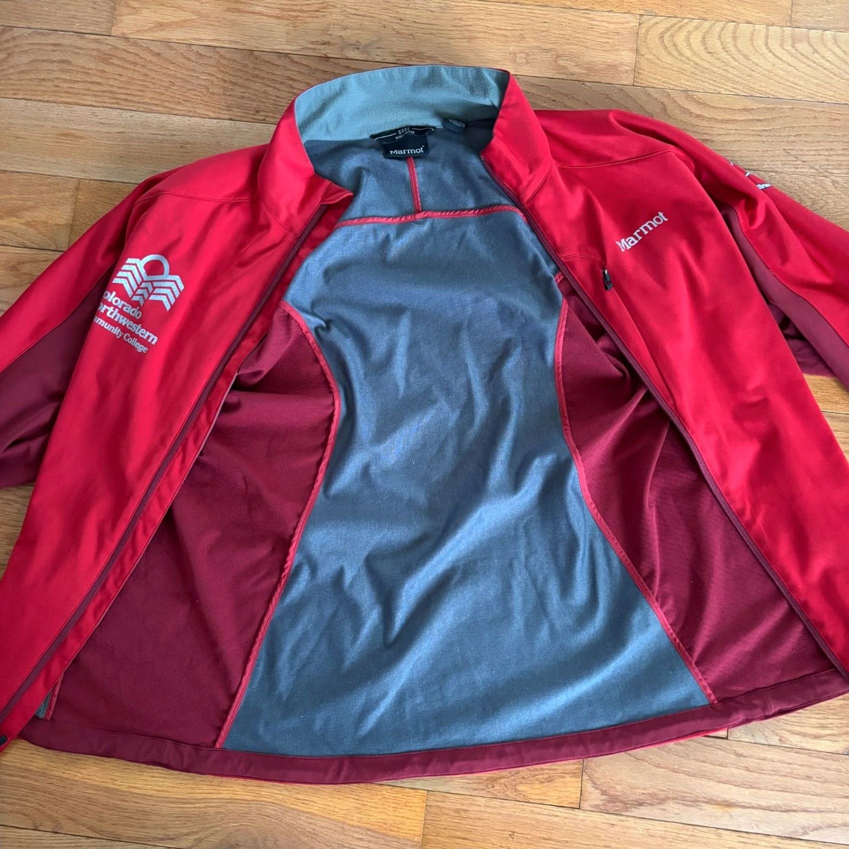 Marmot Jacket Mens L Red Windstopper Goretex Softshell Rain Coat Logo Outdoor, Men's — image 3 of 6
