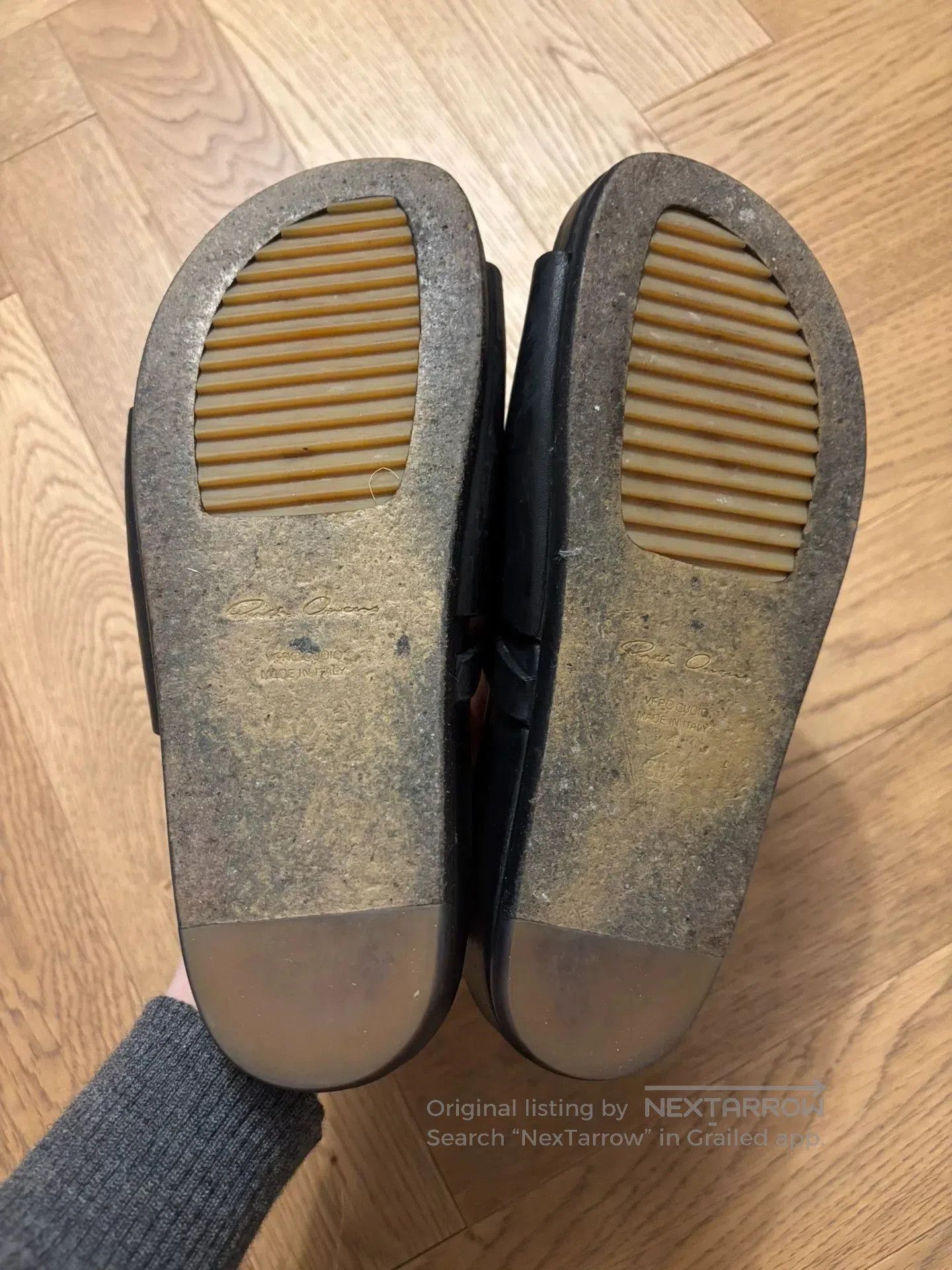 Rick Owens Rick Owens Leather Wooden Sole Slippers. Size US 6 / IT 36 - 4 Thumbnail