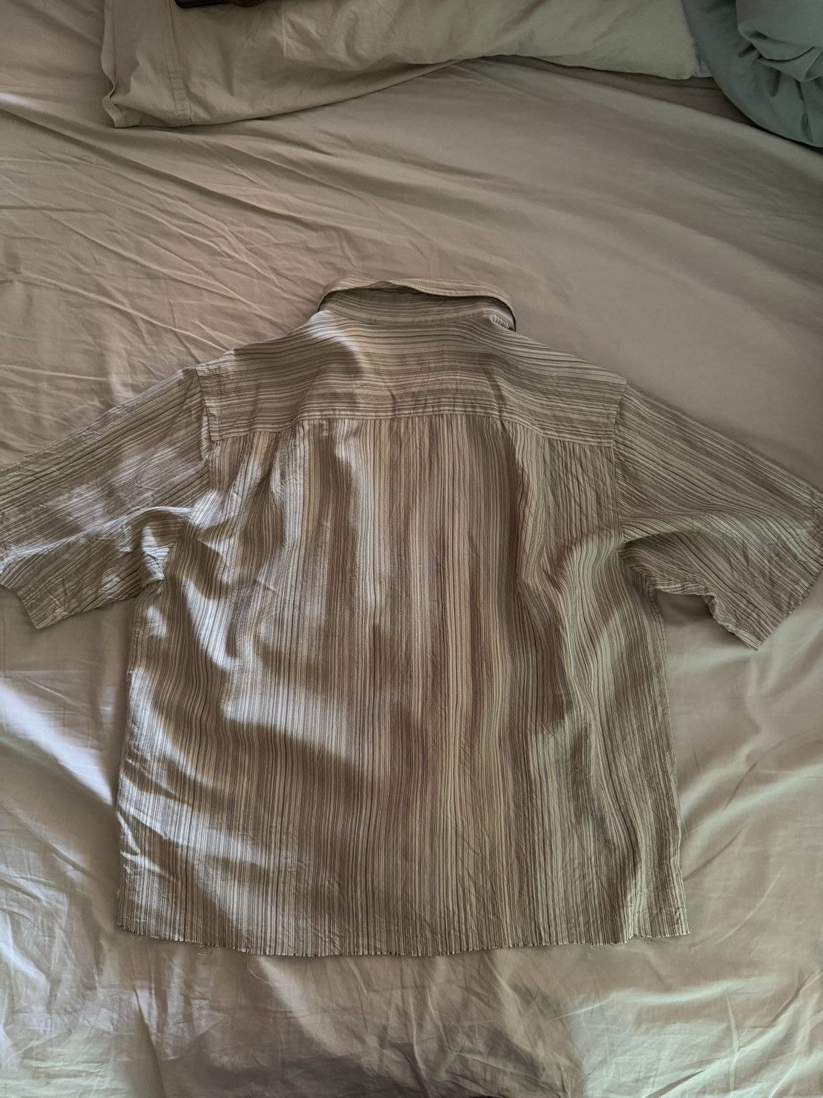 Murano vintage - luxury short sleeve crop silk button up Size US M / EU 48-50 / 2 - 2 Thumbnail