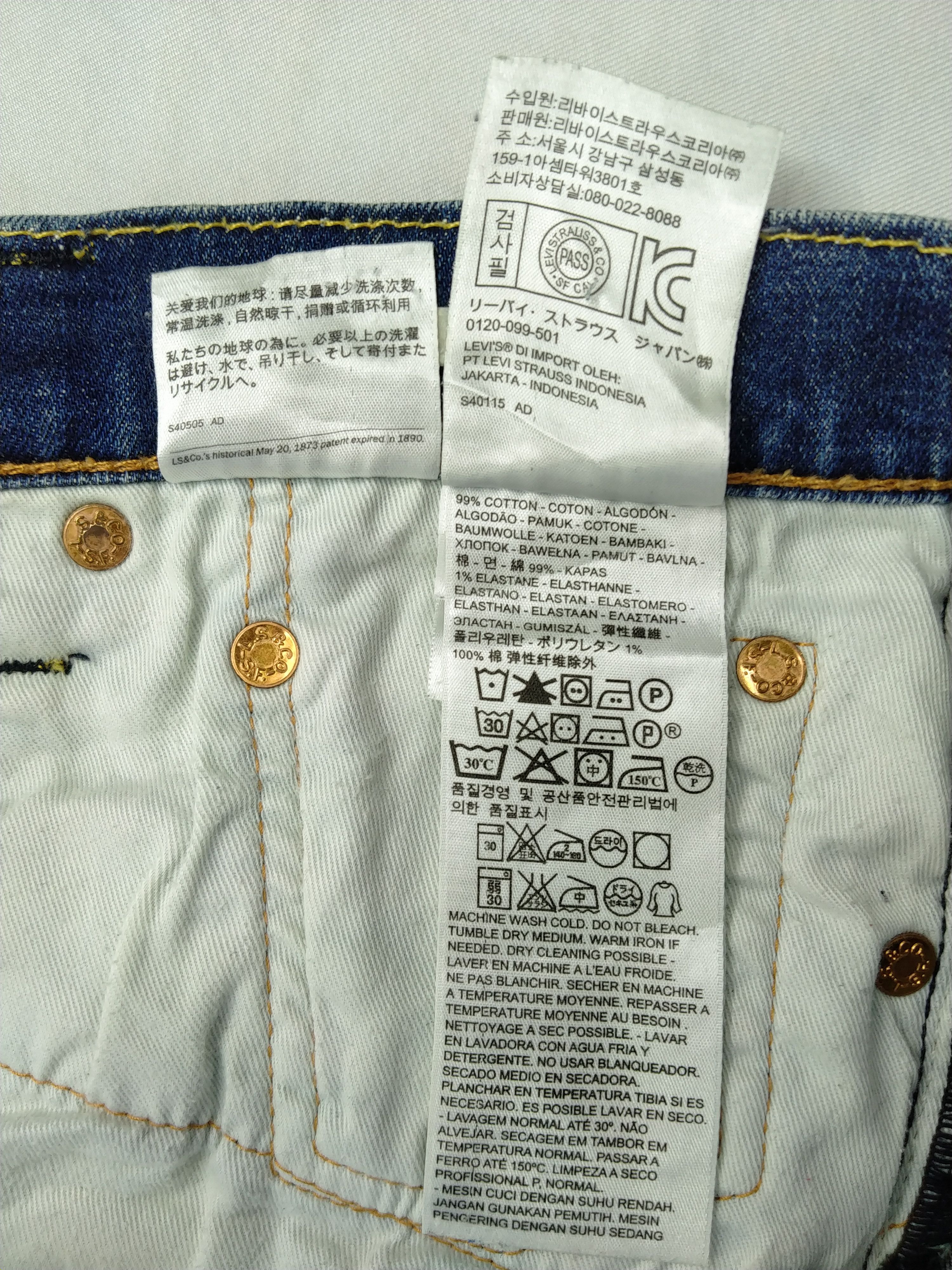 Levi's Levi's 513 Distressed Denim 33x31.5 -JN662 Size US 33 - 10 Thumbnail