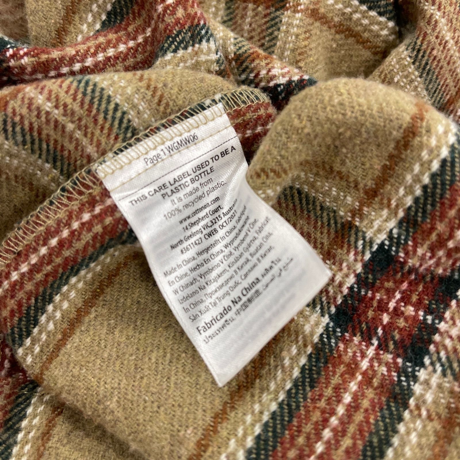Cotton On Cotton On Garments Brown Tan thick flannel Button Up XXL Size US XXL / EU 58 / 5 - 3 Thumbnail