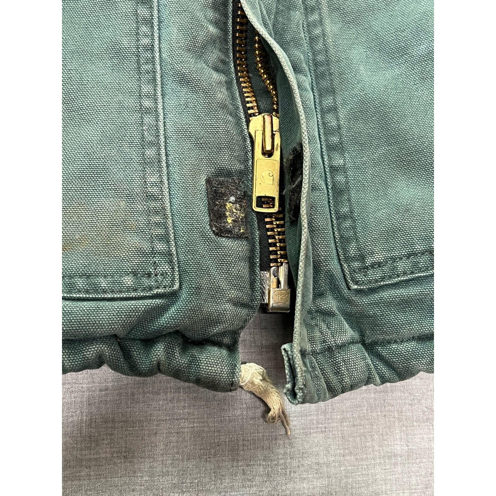 Carhartt × Vintage Vintage Carhartt Green Quilt Lined Detroit Jacket 2XL 28x28 Size US XXL / EU 58 / 5 - 5 Thumbnail