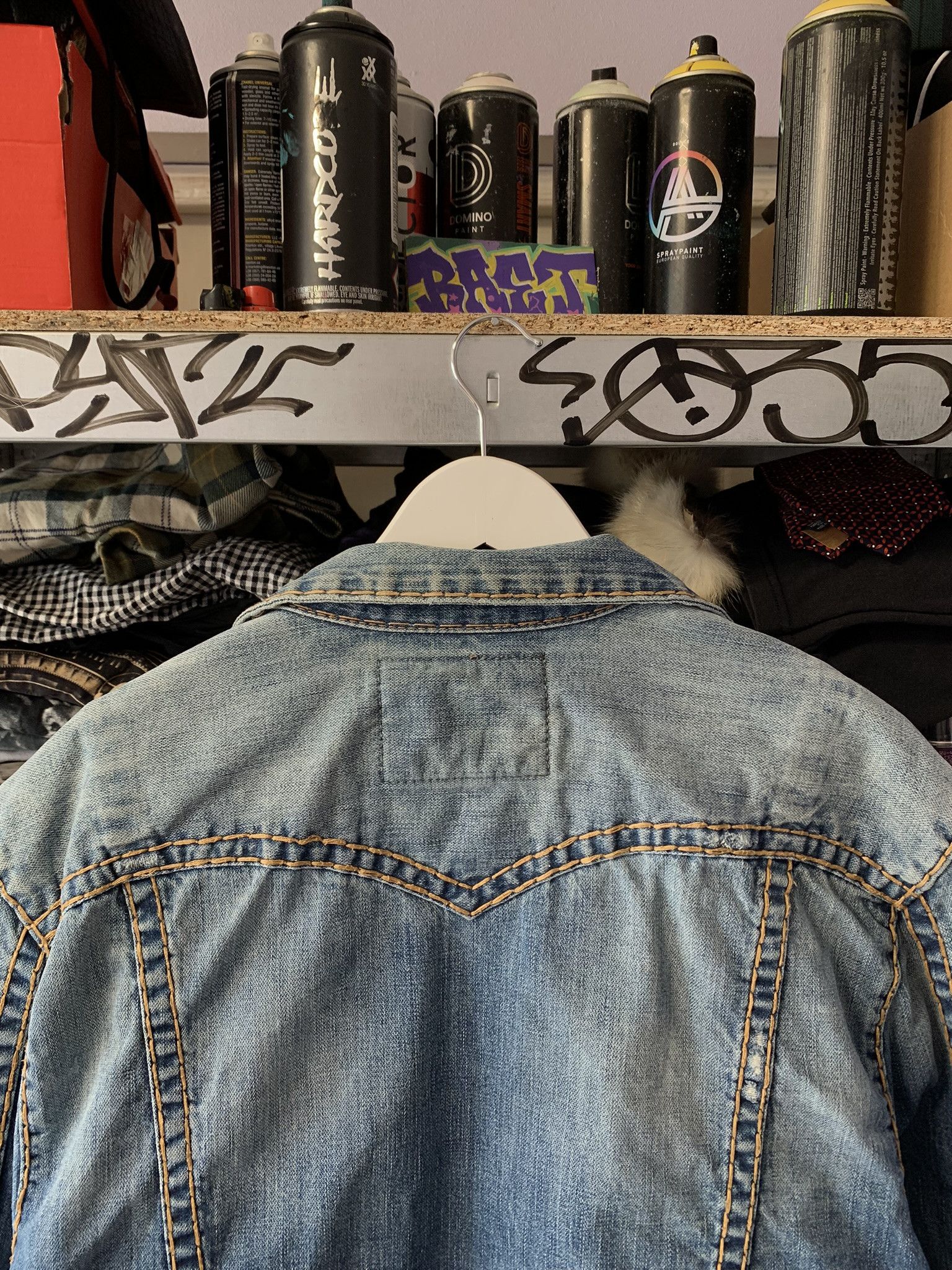 True Religion True Religion Trucker Jean Jacket Jimmy Super T Mens 3XL Size US XL / EU 56 / 4 - 13 Thumbnail