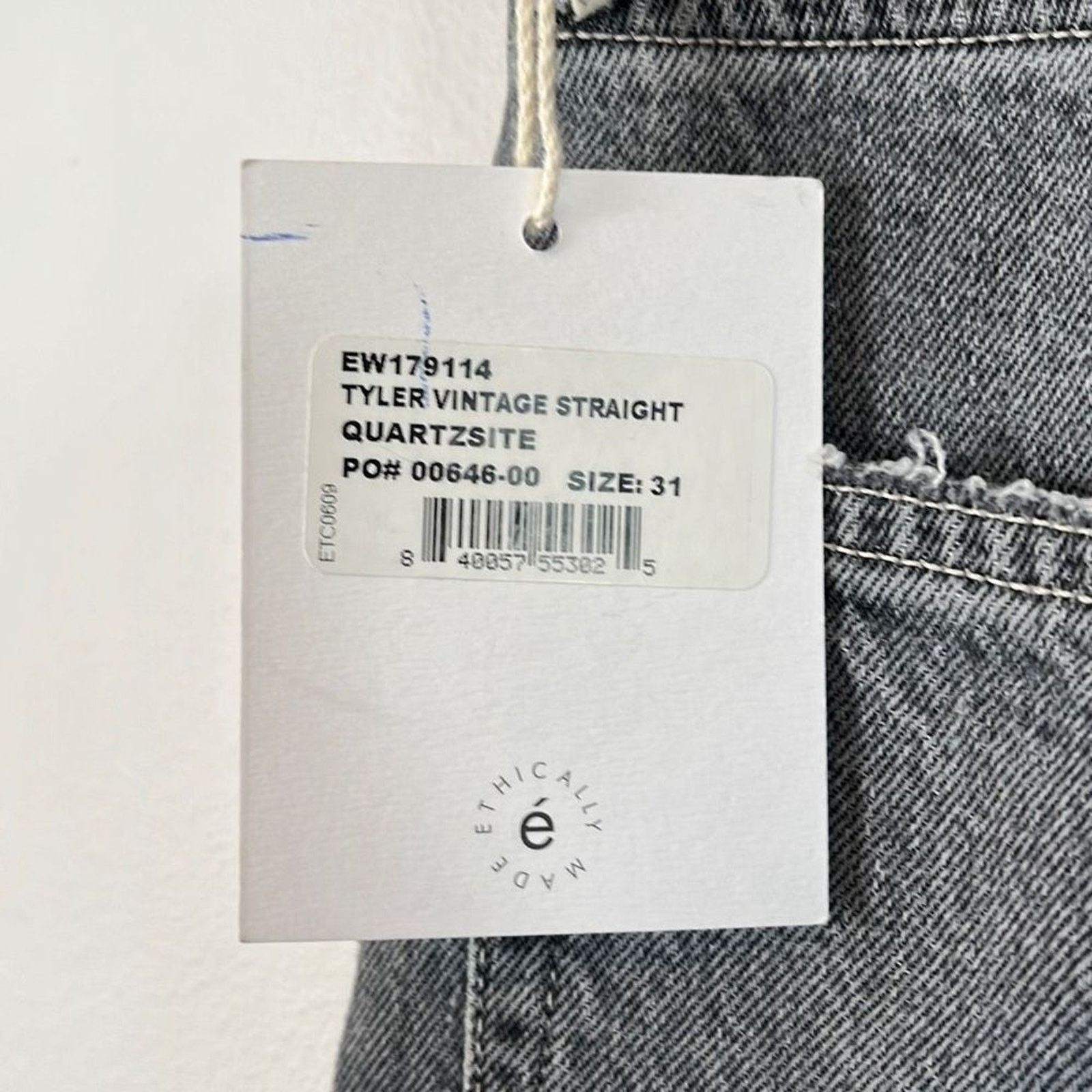 ETICA Etica Tyler Vintage Straight Jeans Size 31 NWT Size 31" - 13 Thumbnail
