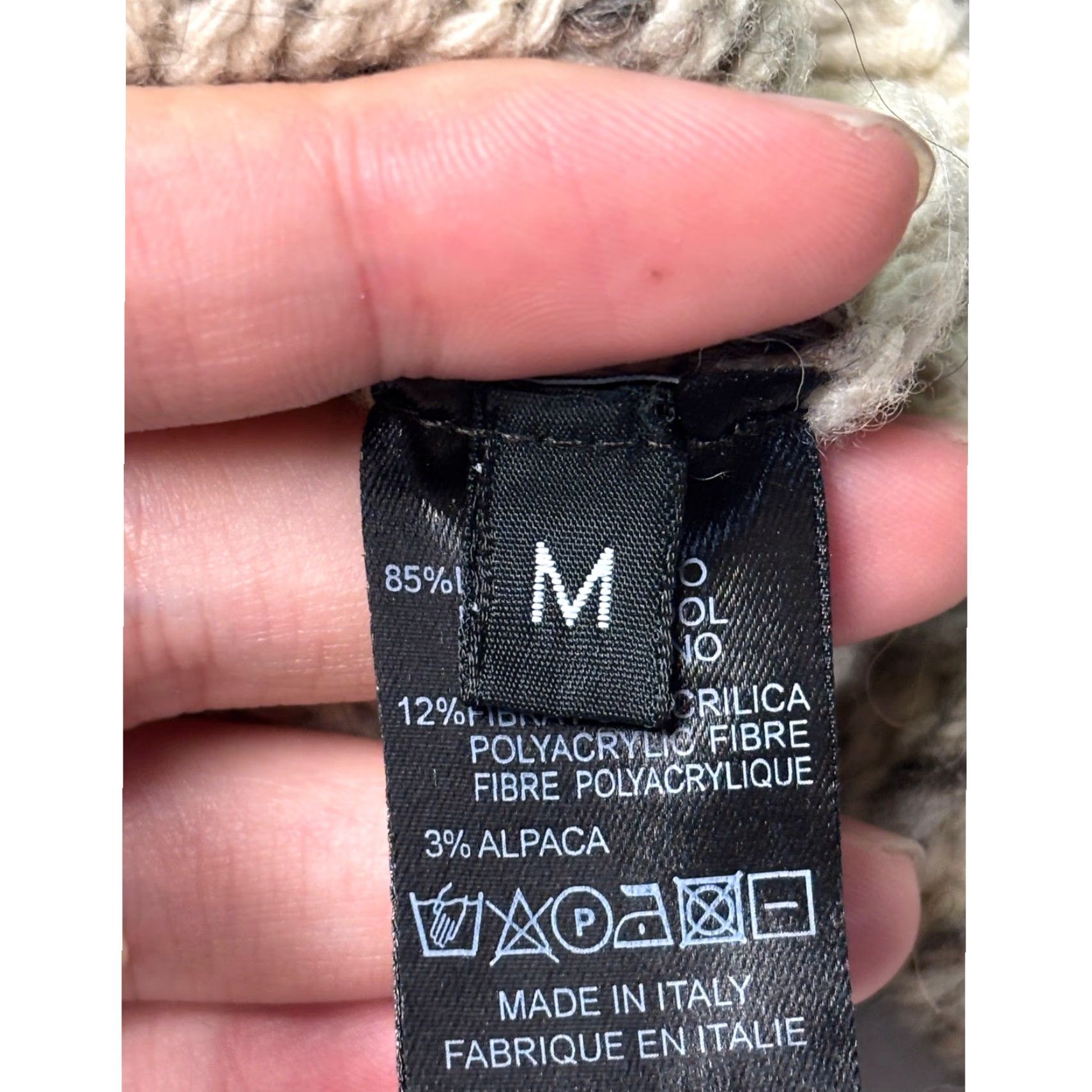 Roberto Collina Roberto Collina Merino Wool Alpaca Mock Neck Knit Sweater Grey Cream Made Italy Mal? Size M / US 6-8 / IT 42-44 - 3 Thumbnail