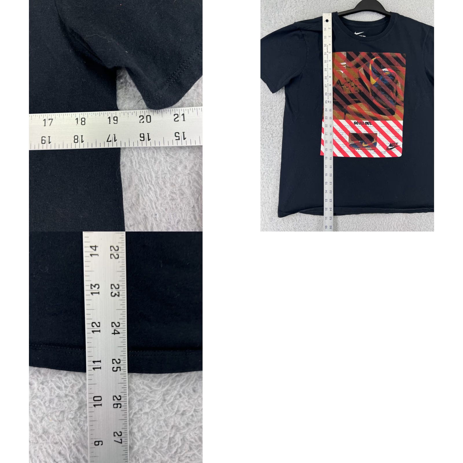 Nike Nike Shirt Mens M Black 1980s Nike Dri-Fit Short Sleeve Cotton Shirt Size US M / EU 48-50 / 2 - 9 Thumbnail