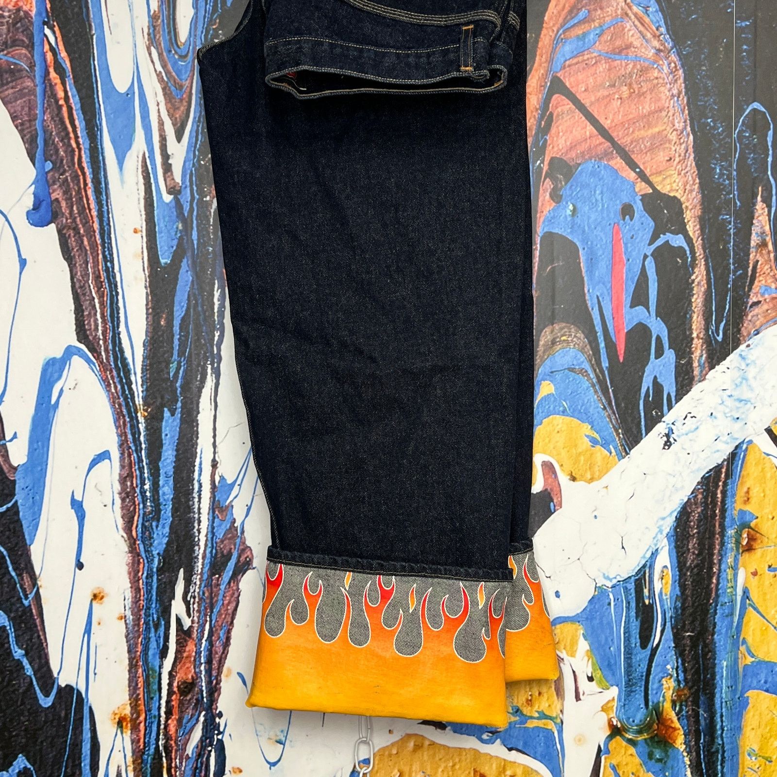 Vintage × Von Dutch Vintage Von Dutch Rare Screenprinted Rockabilly Flame Jeans Size US 36 / EU 52 - 3 Thumbnail