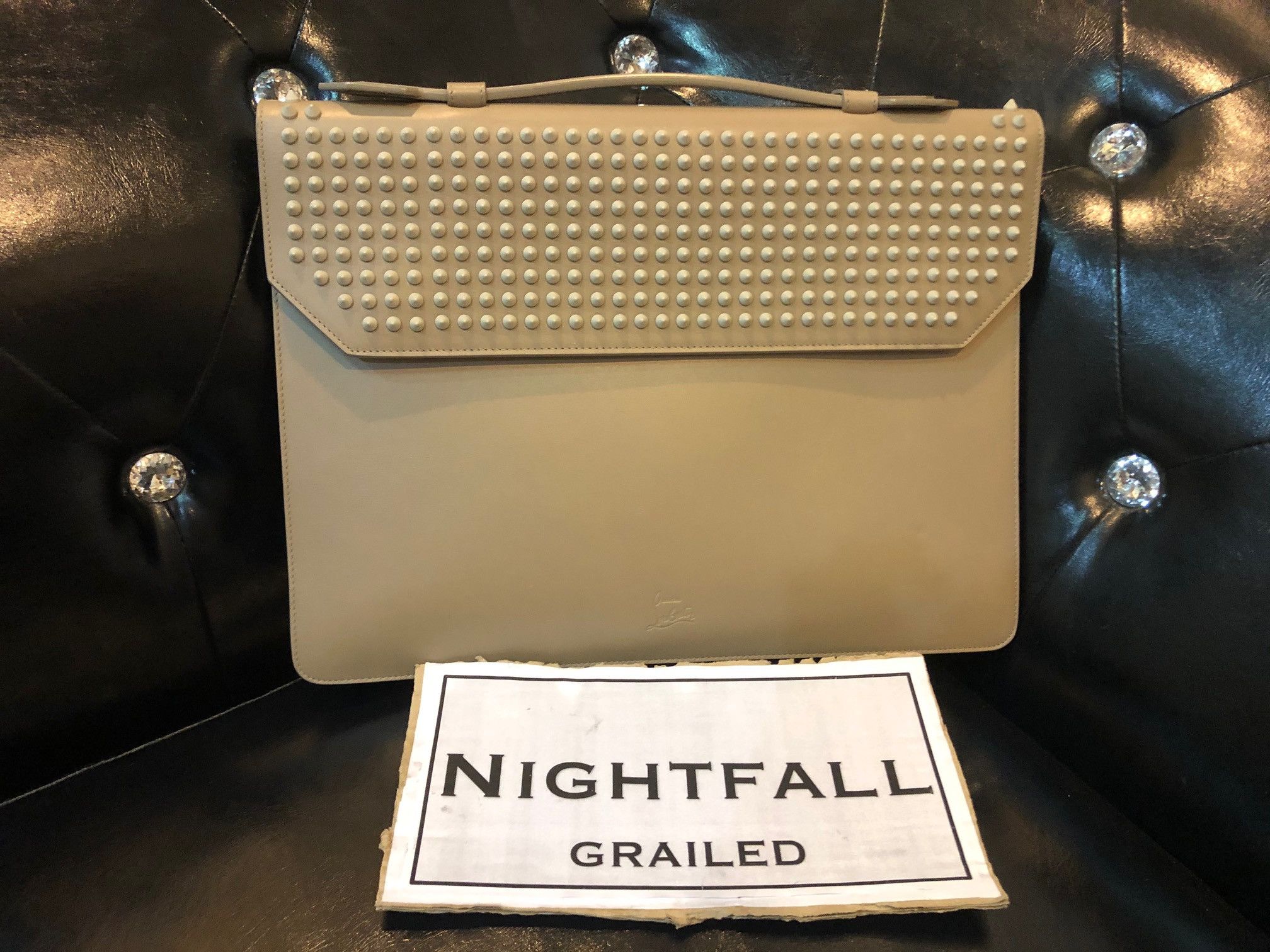 Christian Louboutin Christian Louboutin Spiked Leather Briefcase Size ONE SIZE - 3 Thumbnail