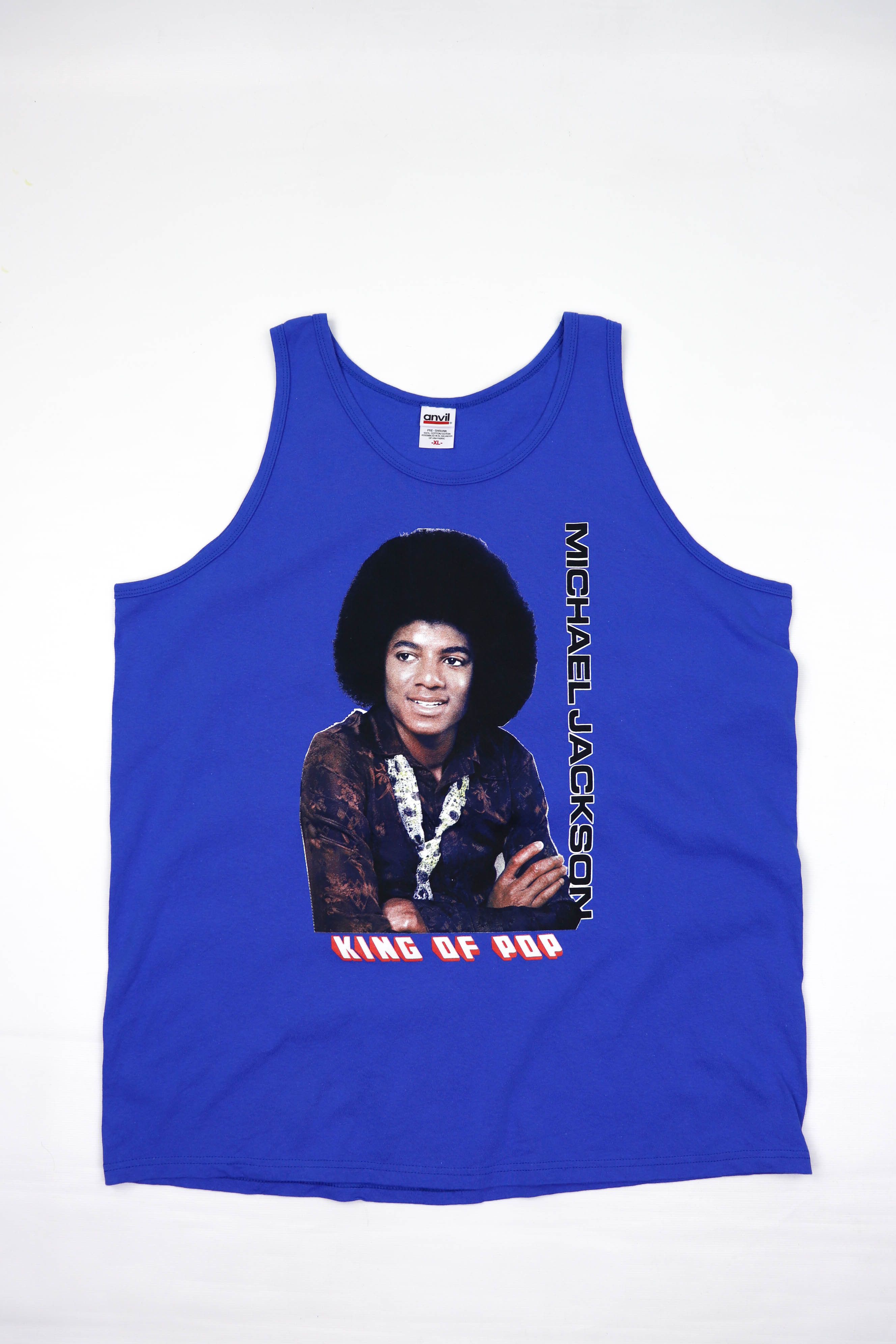 Vintage 90s Vintage Michael Jackson King of Pop Graphics Tank Top Size US XL / EU 56 / 4 - 1 Thumbnail