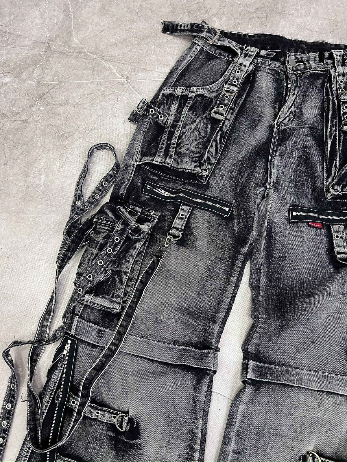 Tripp NYC Gothic bondage diesel style denim distressed jeans y2k Size US 32 / EU 48 - 5 Thumbnail