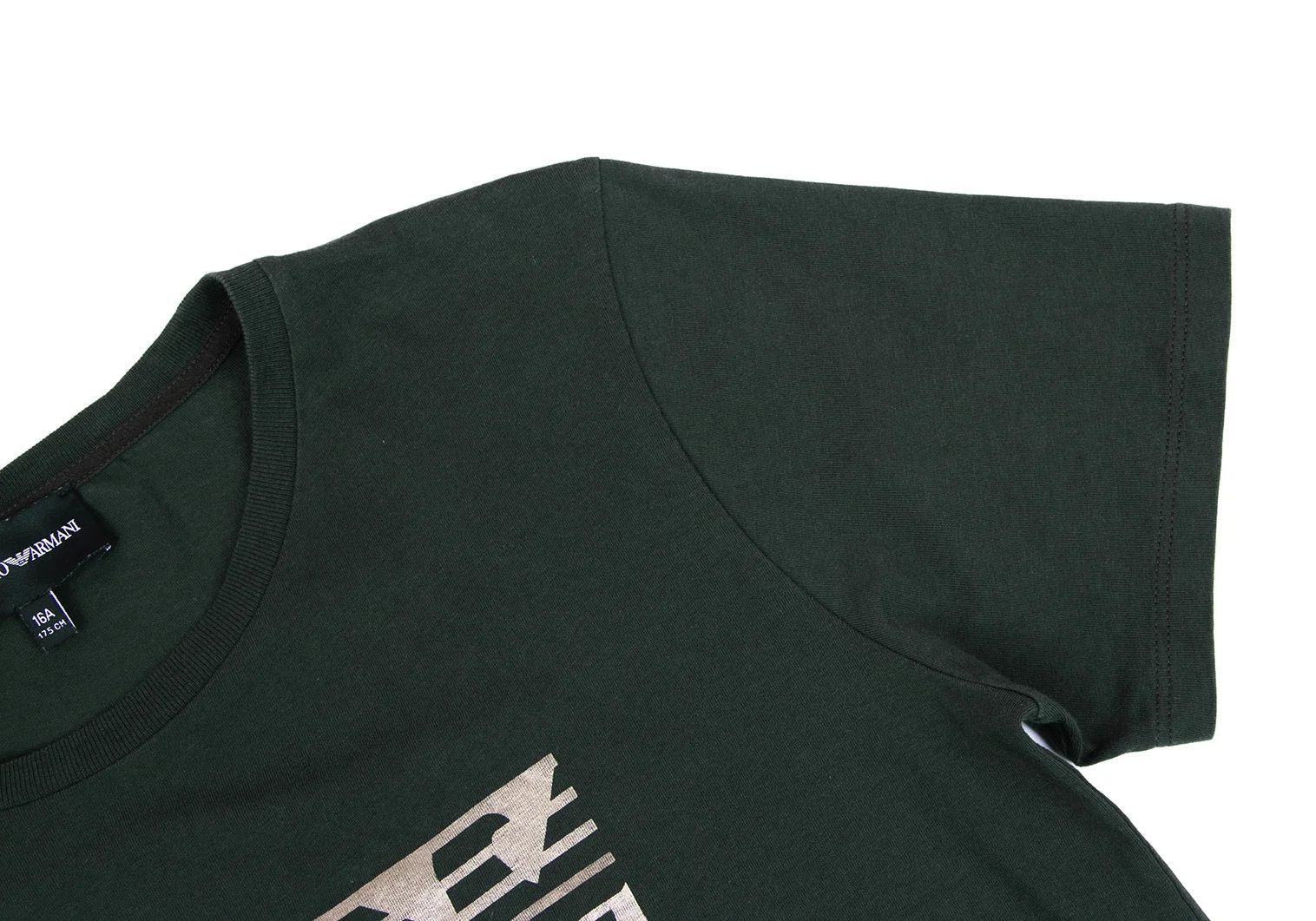 Emporio Armani Logo Foil Print T-Shirt in Dark Green 170/88A Size US S / EU 44-46 / 1 - 7 Thumbnail