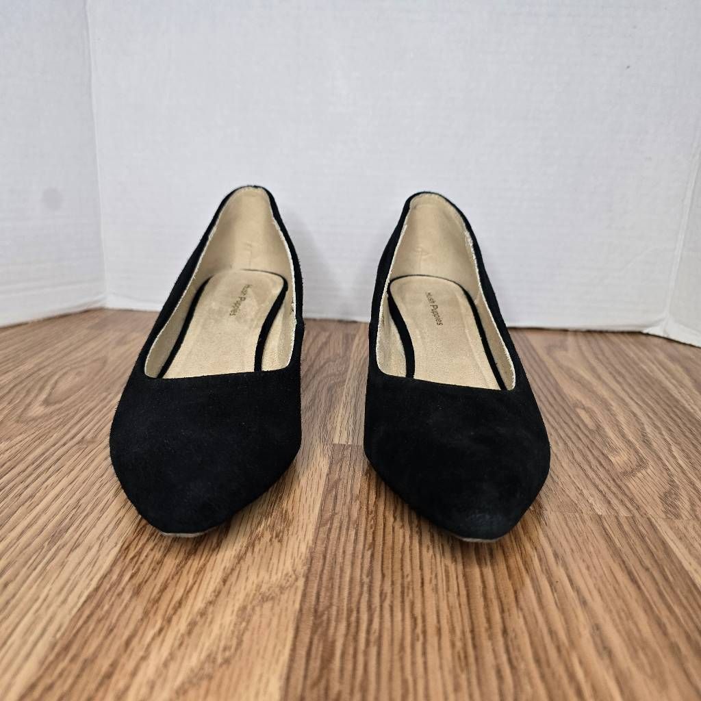 Hush Puppies Hush Puppies Sofie Pump Size 7 Black Nubuck Leather Block Heel Slip-On Shoes Size US 7 / IT 37 - 12 Thumbnail