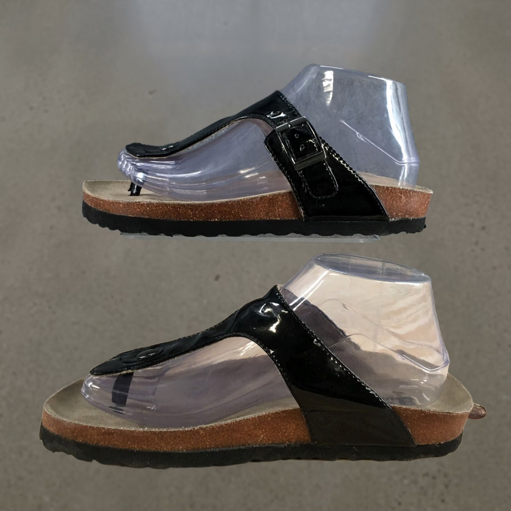 Vintage White Mountain Sandals Womens 7M Chicory Thong Black Slip On Casual W16970Z Size US 7 / IT 37 - 1 Thumbnail
