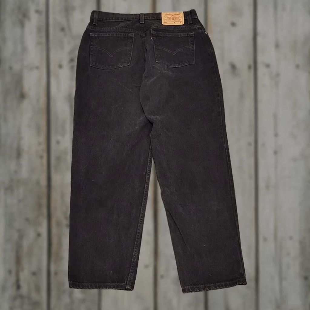 Levi's VINTAGE Levi’s 550 Black Relaxed Fit Tapered Leg Jeans sz 14 reg High Rise Womens USA 30in INSEAM Excellent Cond Size ONE SIZE - 1 Thumbnail