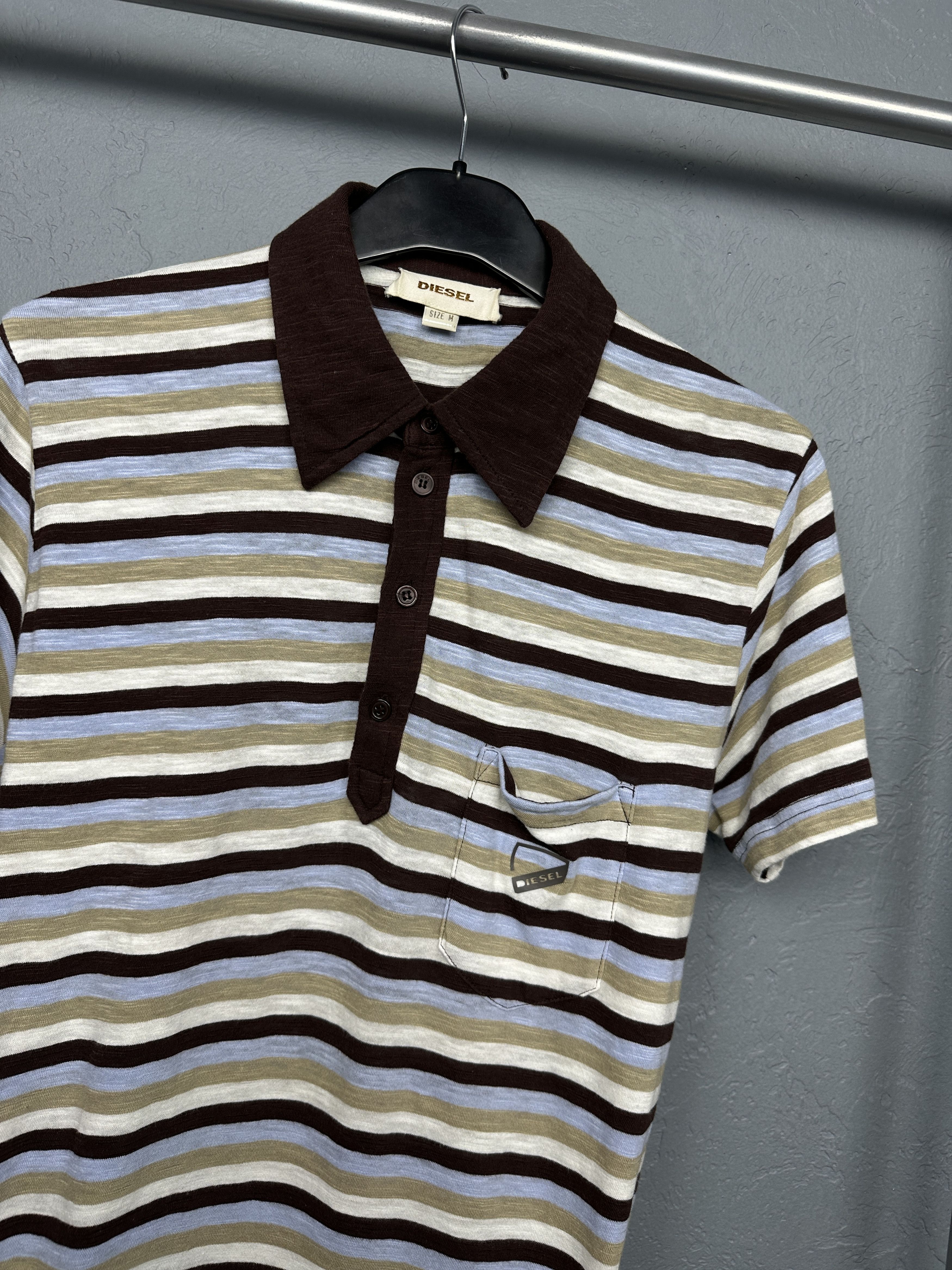 Diesel Diesel Mens Striped Polo Shirt Size US M / EU 48-50 / 2 - 2 Thumbnail