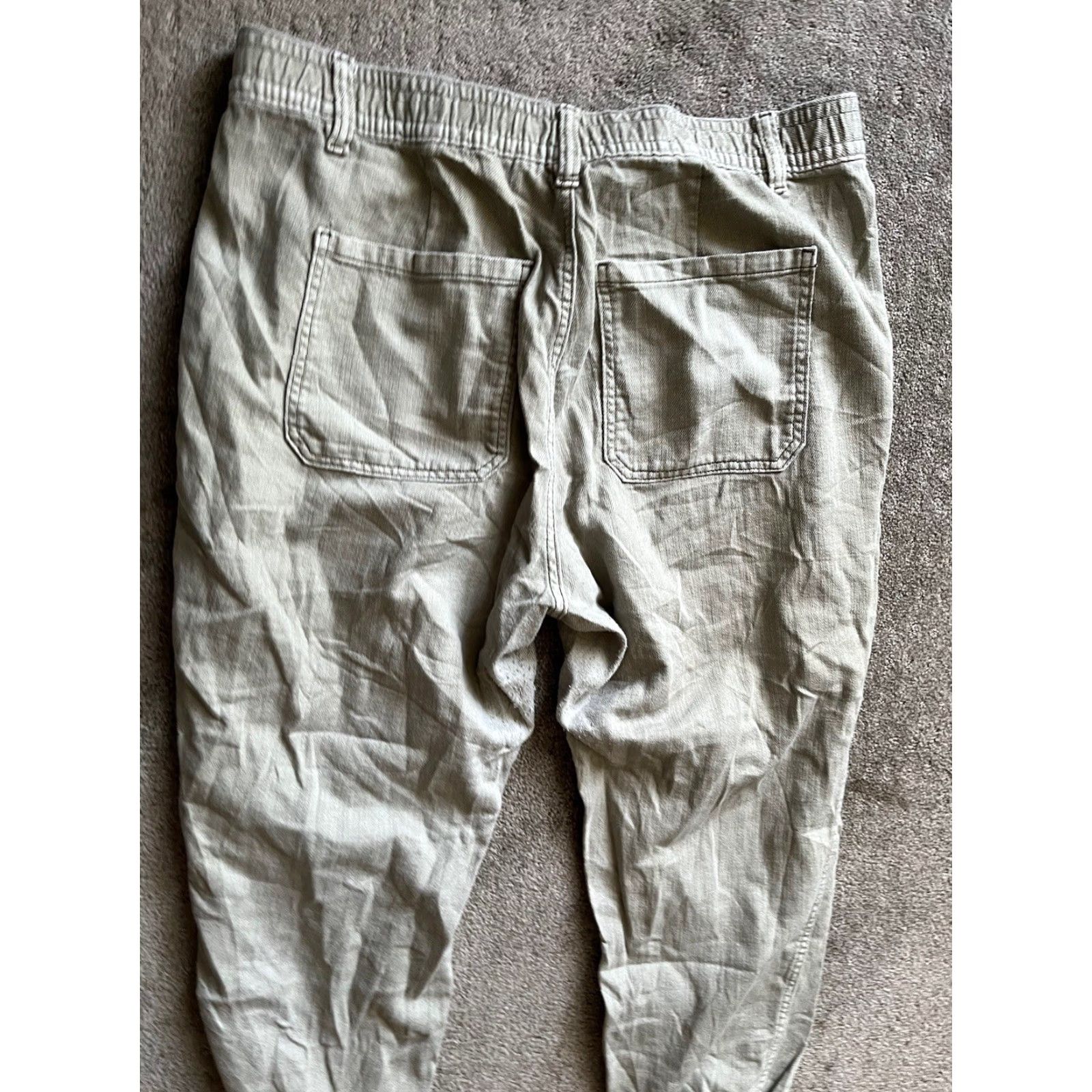 Gap GAP Baggy Jogger Pants Size 18 Organic Cotton Y2K 90s Olive Green Streetwear Women Size 40" / US 18 - 4 Thumbnail