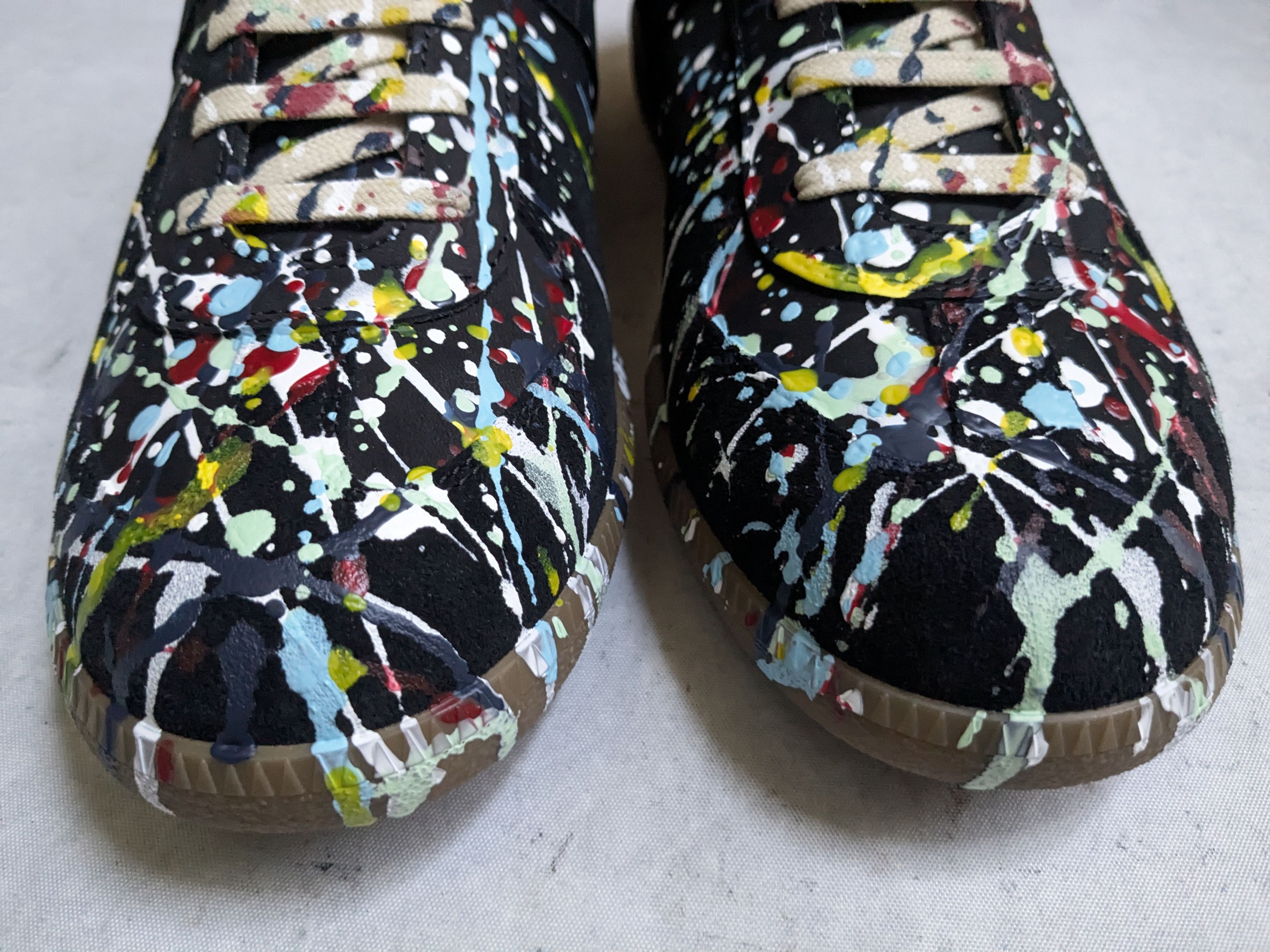 Maison Margiela Maison Margiela Replica GAT Black Paint Splatter 13 46 Low Size US 13 / EU 46 - 5 Thumbnail