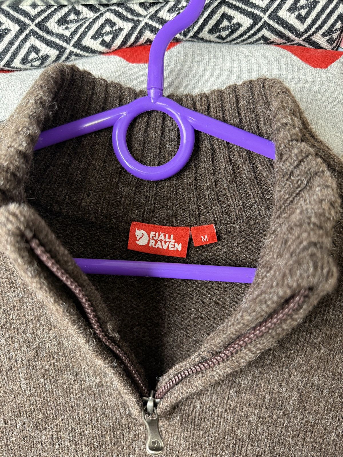 Fjallraven FJALLRAVEN Wool Red Fox Sweater Jumper Zip Hiking Big Logo Size US M / EU 48-50 / 2 - 11 Thumbnail