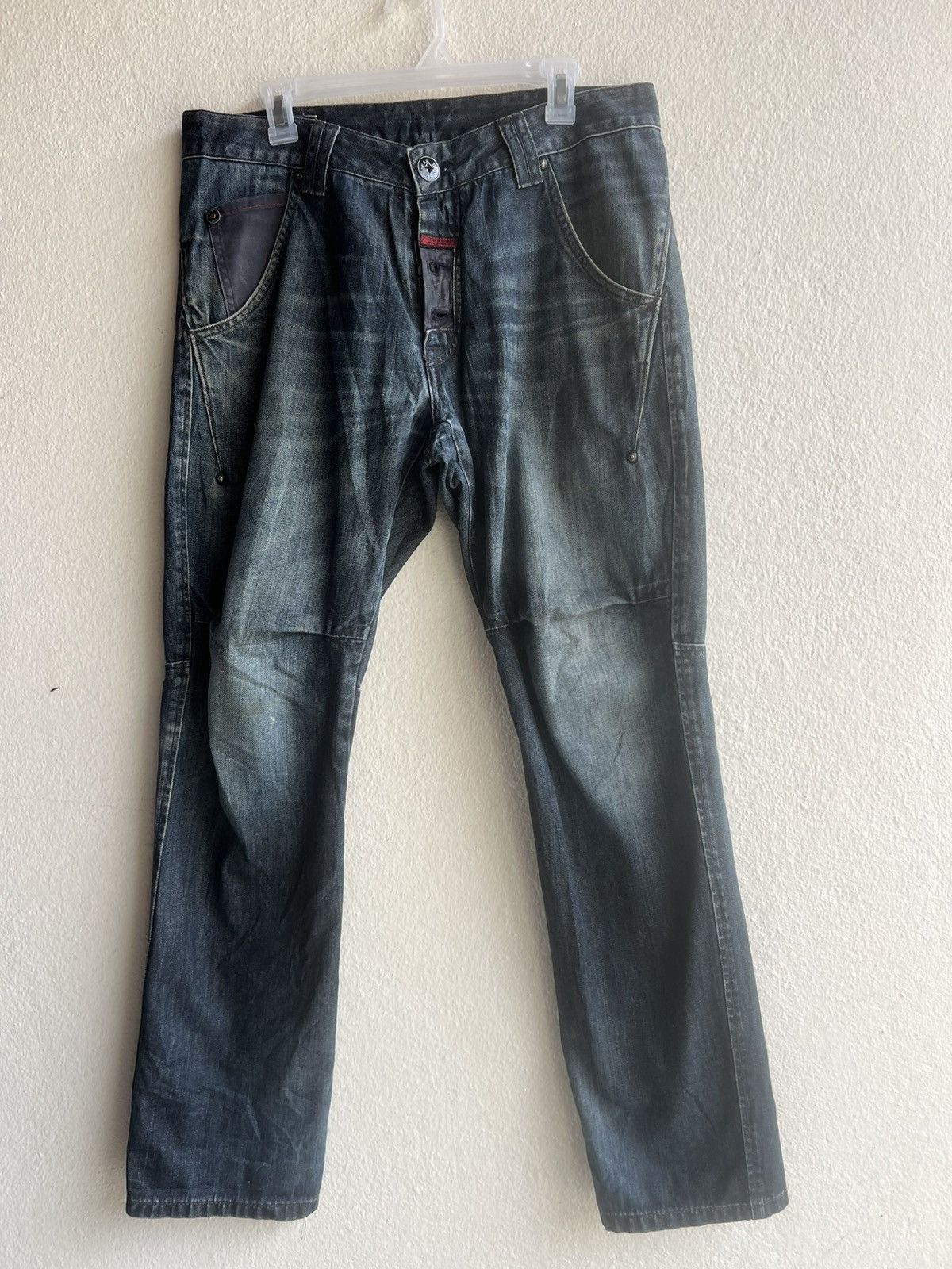 Marithe + Francois Girbaud Vintage Y2K Marithe Francois Girbaud Mud Denim Jeans Size US 32 / EU 48 - 23 Thumbnail