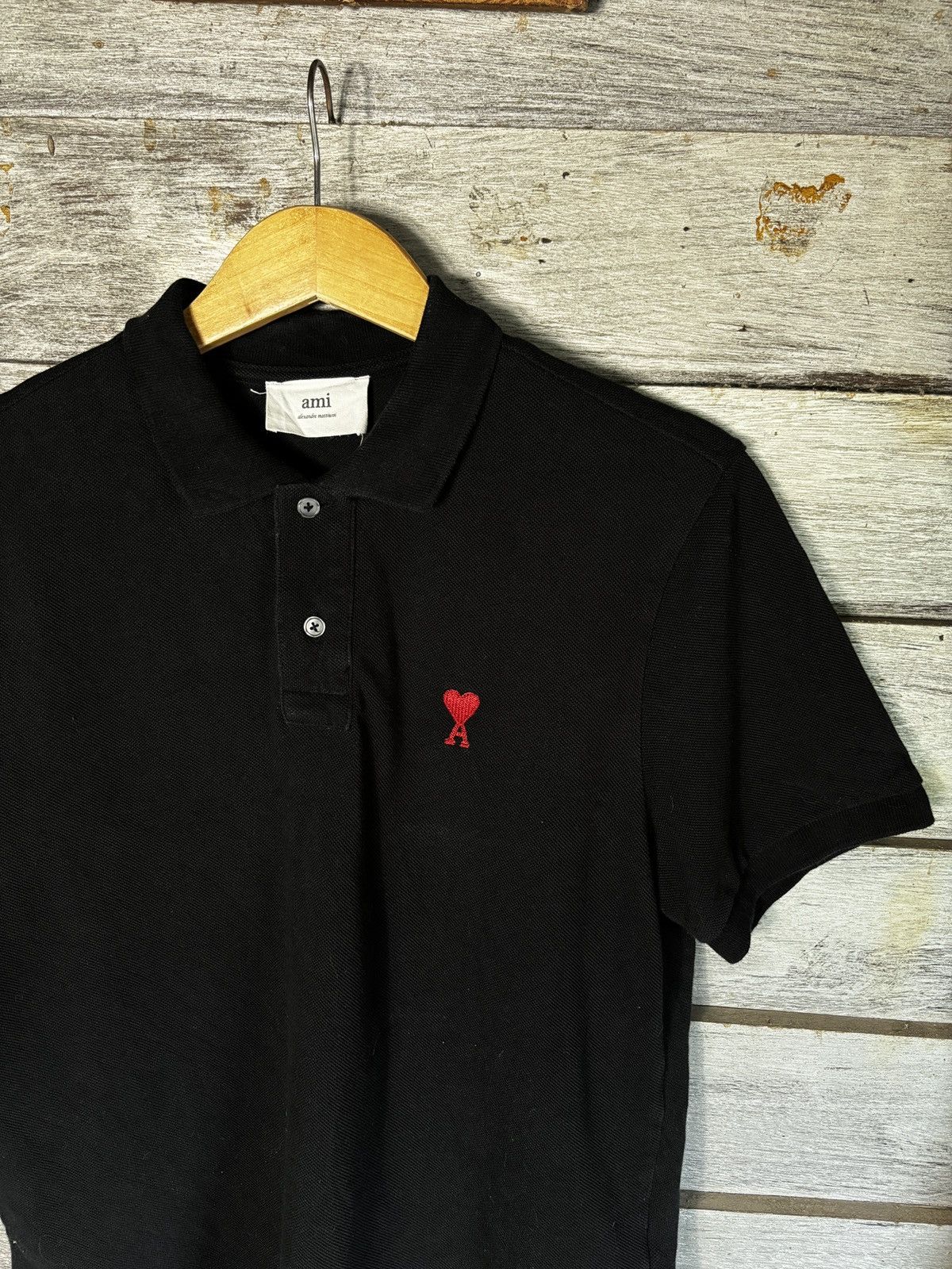 AMI Ami paris logo embroidered polo shirt Size US L / EU 52-54 / 3 - 4 Thumbnail