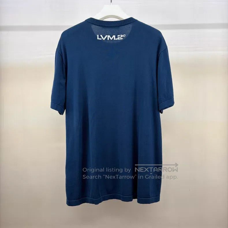 Louis Vuitton Louis Vuitton Blue water drop logo knitted short sleeve Size US XL / EU 56 / 4 - 2 Thumbnail