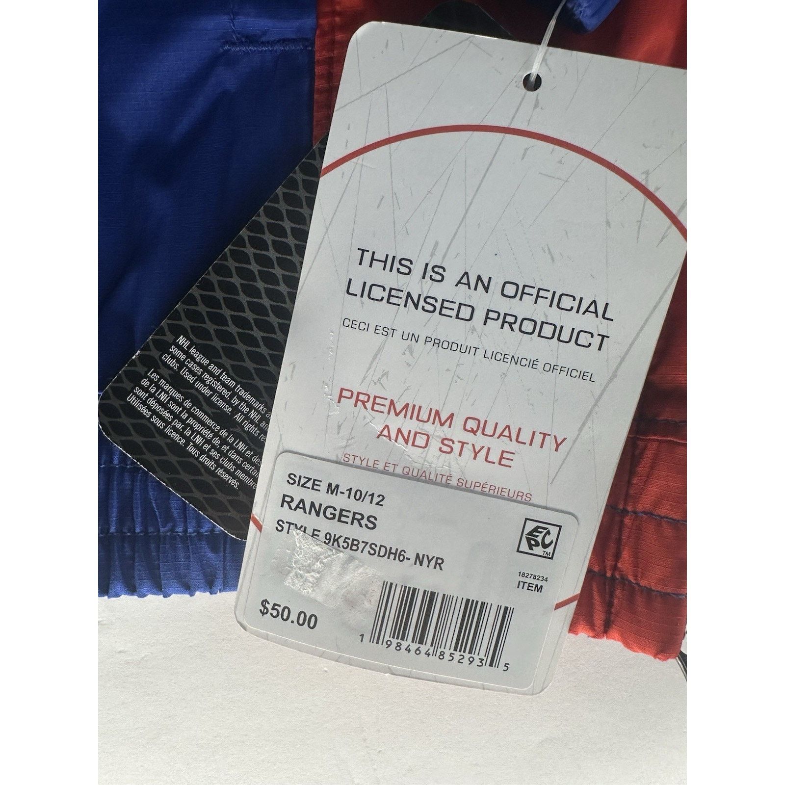 NHL NWT NHL Apparel Youth Size M (8) New York Rangers - MSRP $50 Size ONE SIZE - 2 Thumbnail