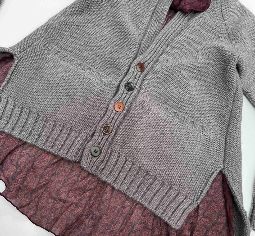 Undercover undercover Heterogeneous Material Tied Knit Cardigan Size US S / EU 44-46 / 1 - 6 Thumbnail