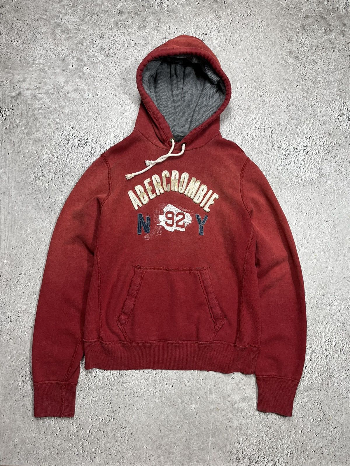Abercrombie & Fitch Abercrombie & Fitch Heavy Red Hoodie NY 92 Logo XL Size US XL / EU 56 / 4 - 1 Thumbnail