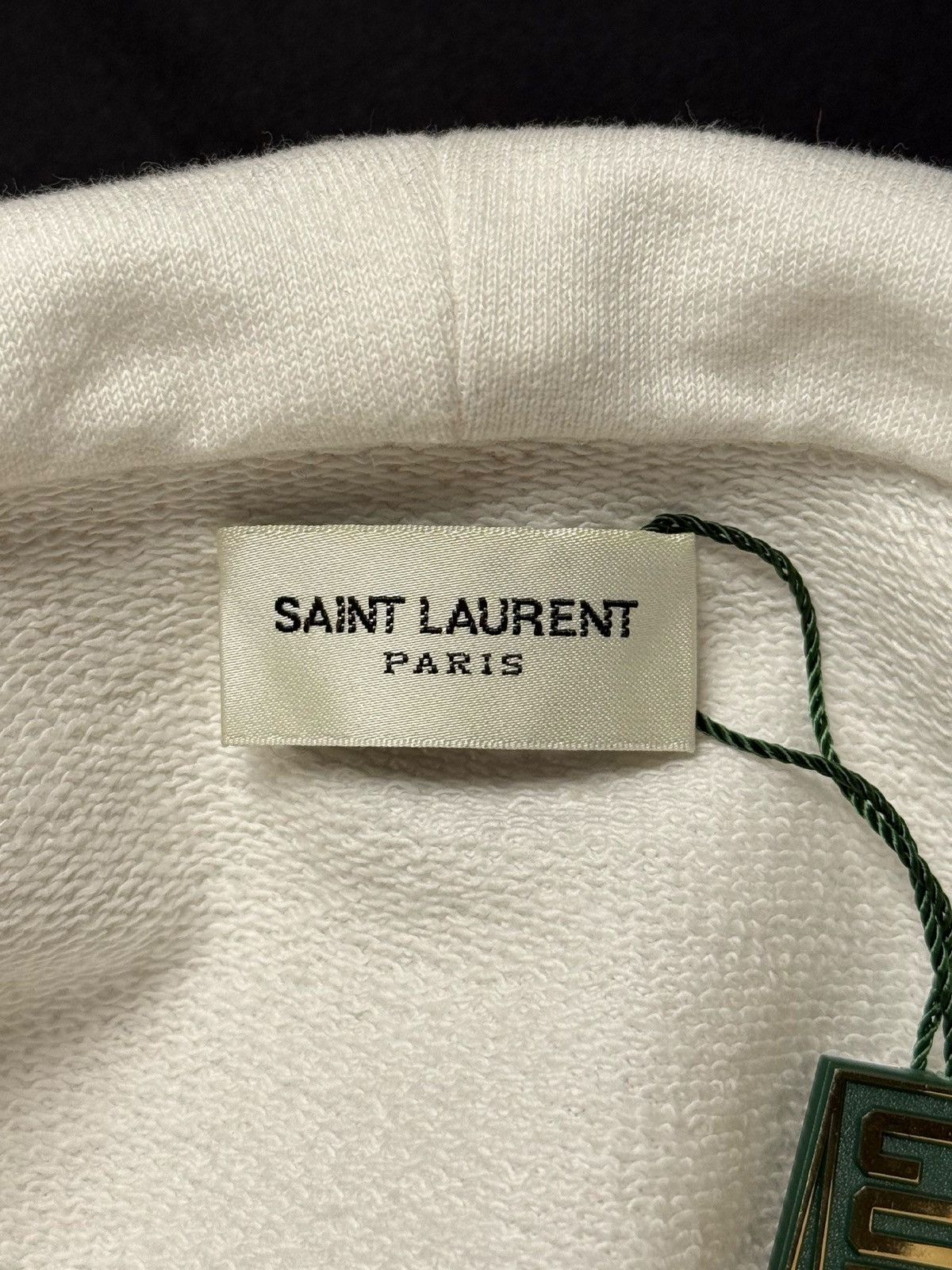 Saint Laurent Paris Saint Laurent logo white hoodie Size US S / EU 44-46 / 1 - 3 Thumbnail