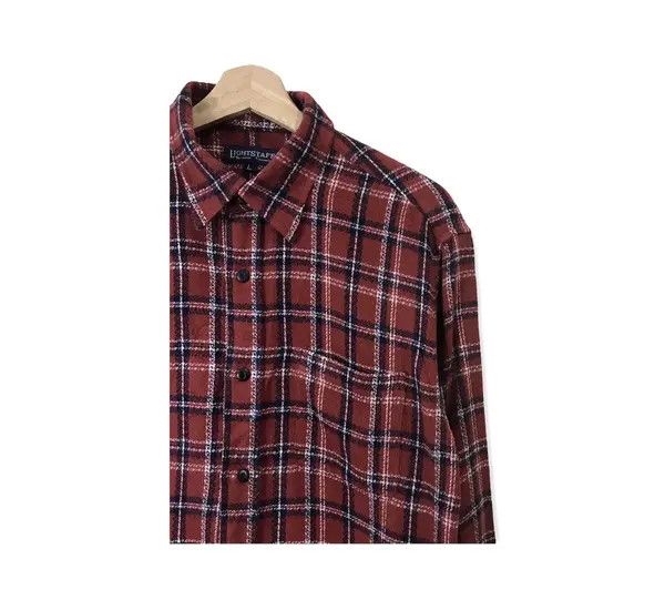 Japanese Brand Light Staff Plaid Tartan Flannel Shirt Size US S / EU 44-46 / 1 - 4 Thumbnail