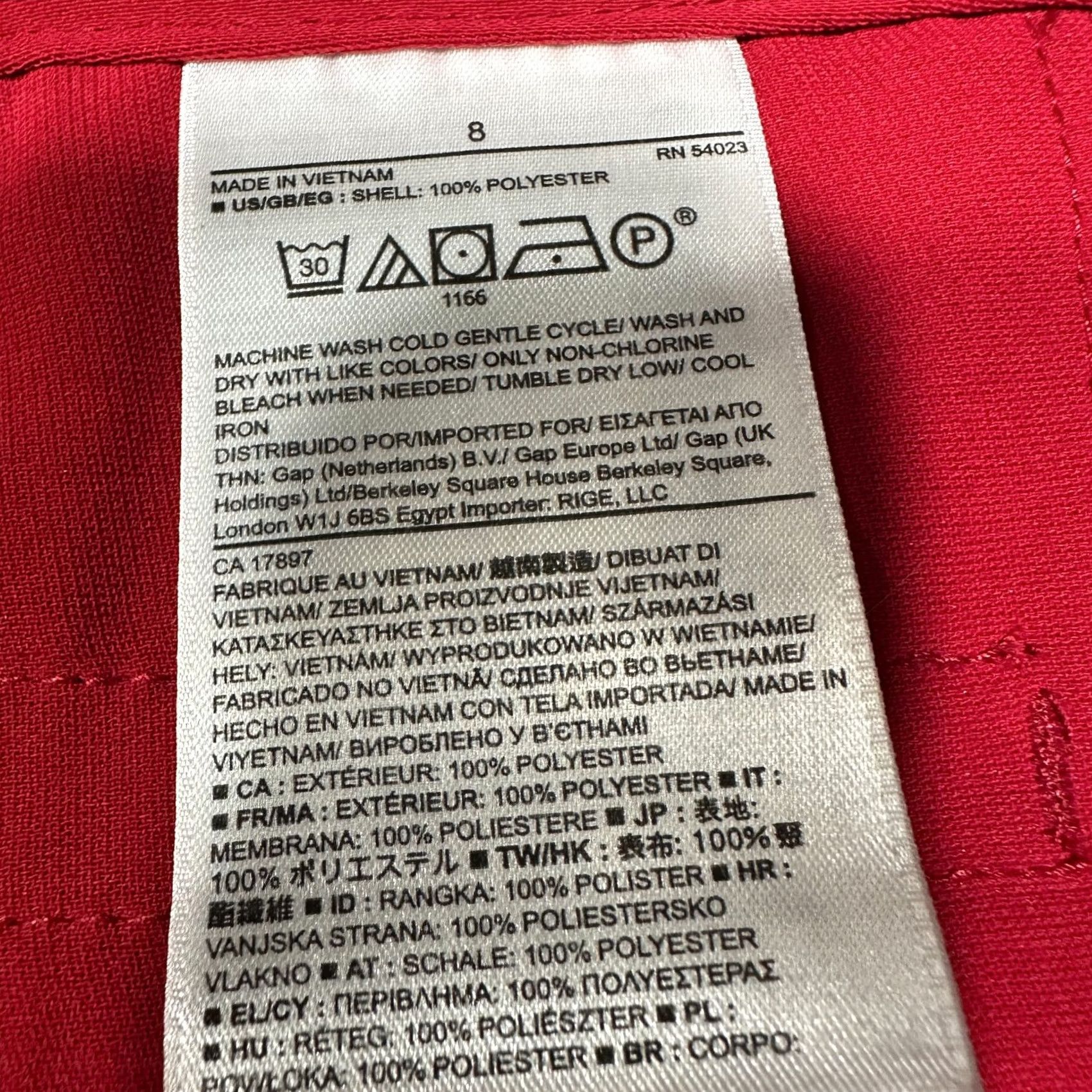 Banana Republic Banana Republic Pants Womens 8 Dress Pants Straight Leg Pockets Zip Fly Red 29 in Inseam 26 in Regular Rise 8.5-10.5 in Size 30" / US 8 / IT 44 - 5 Thumbnail