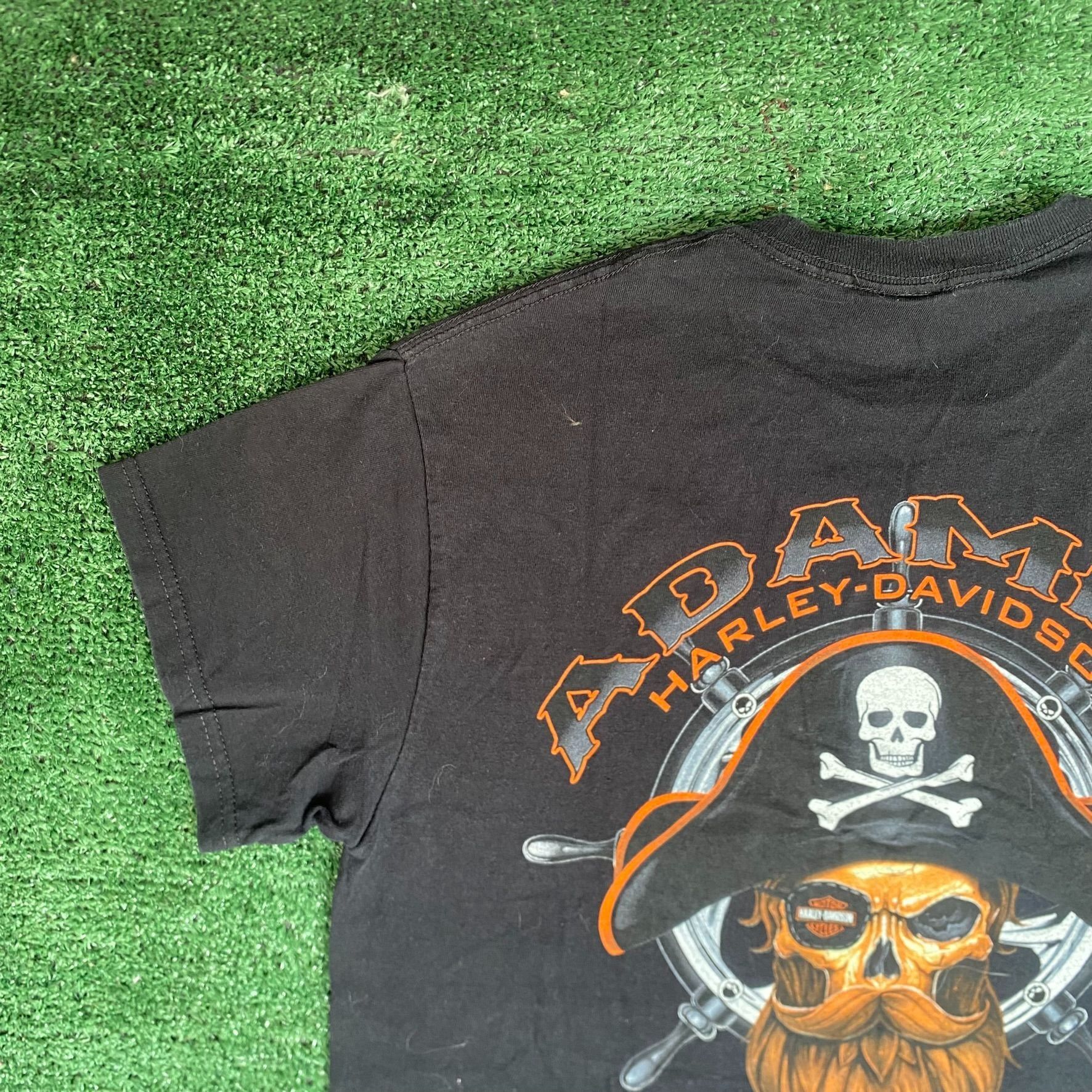 Harley Davidson Vintage Y2K Harley Davidson Shirt Pirate Biker Logo Tee Size US M / EU 48-50 / 2 - 2 Thumbnail