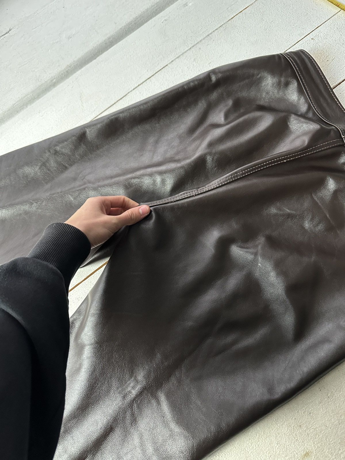Leather 🚨Vintage leather pants motorcycles BROWN LUXURY Y2K Size 32" / US 10 / IT 46 - 11 Thumbnail