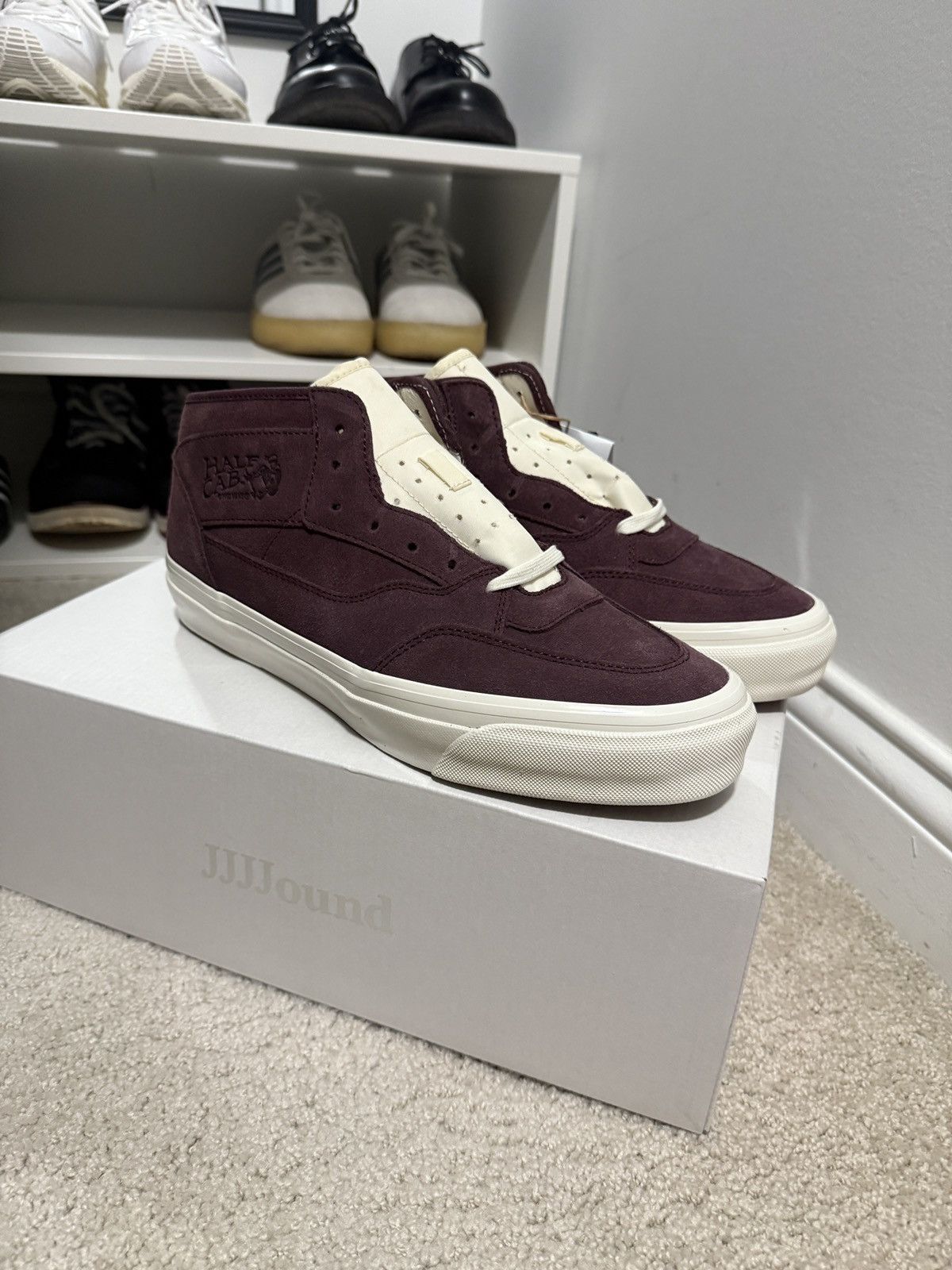 JJJJound × Vans JJJJound x Vans Half Cab Burgundy Size US 10 / EU 43 - 2 Thumbnail