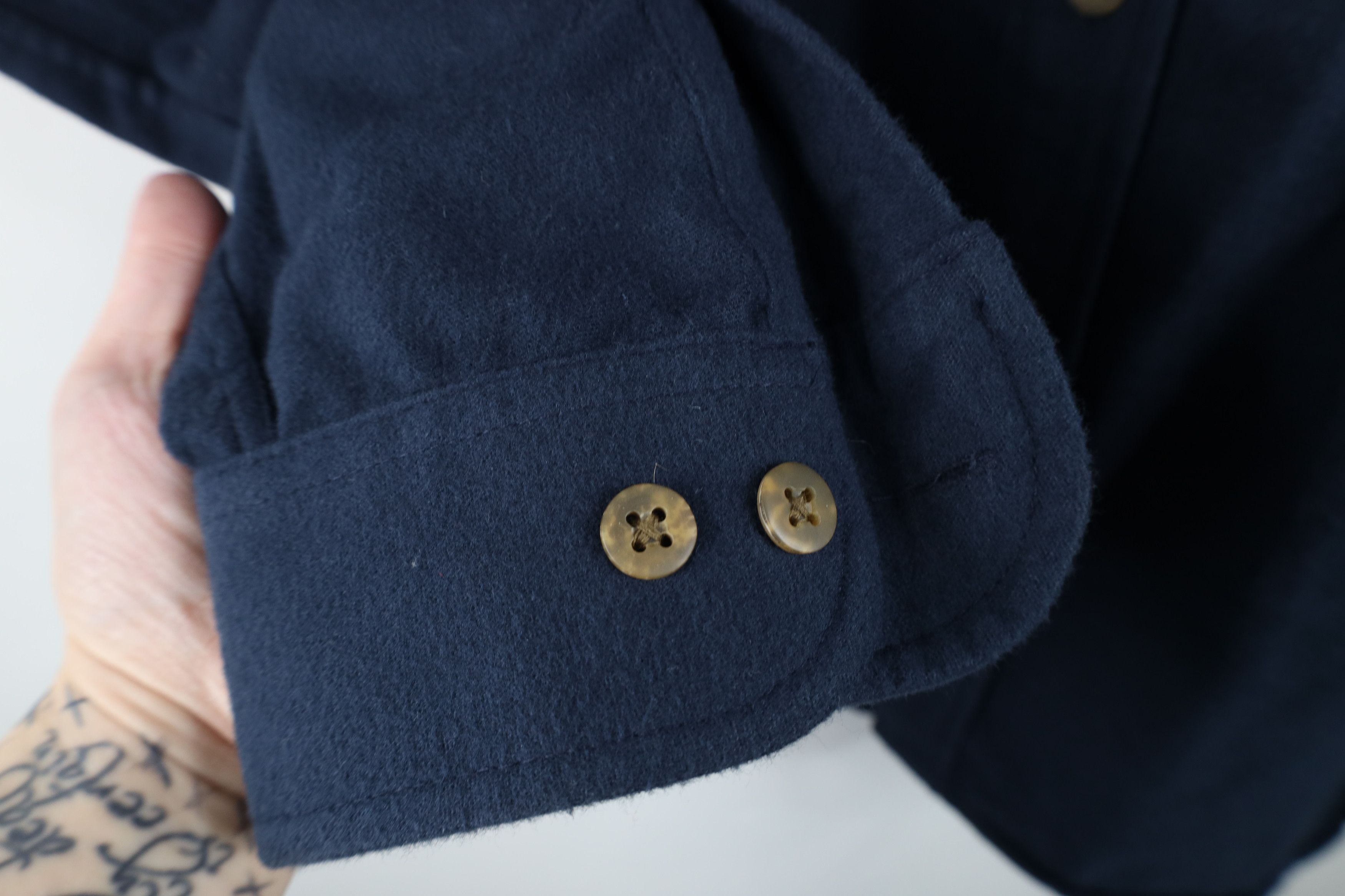 Vintage Vintage 90s Streetwear Cloth Collared Button Shirt Blue Size US L / EU 52-54 / 3 - 6 Thumbnail