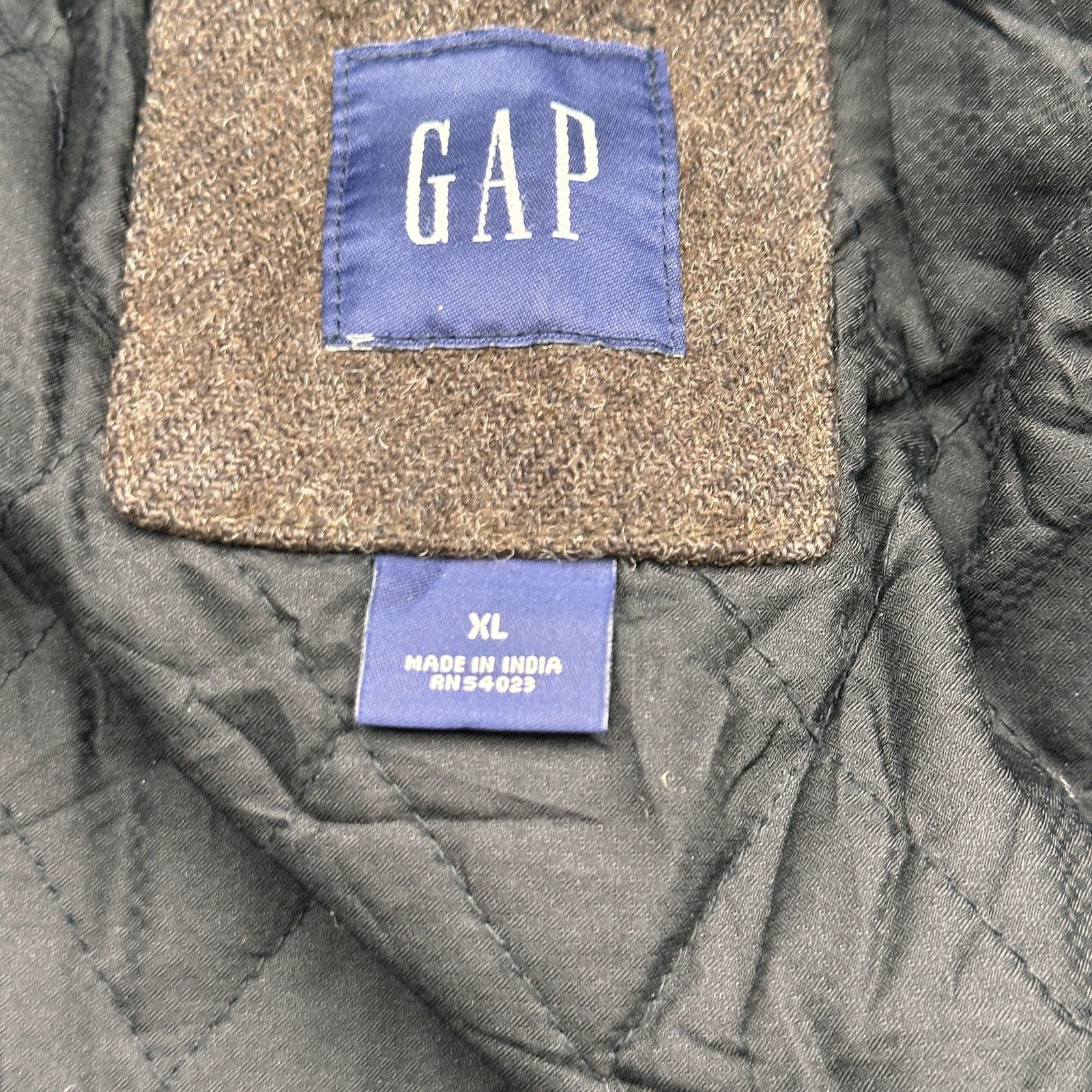 Gap GAP Wool Blend Quilt Lined Bomber Jacket Mens XL Grid Check Size US XL / EU 56 / 4 - 3 Thumbnail