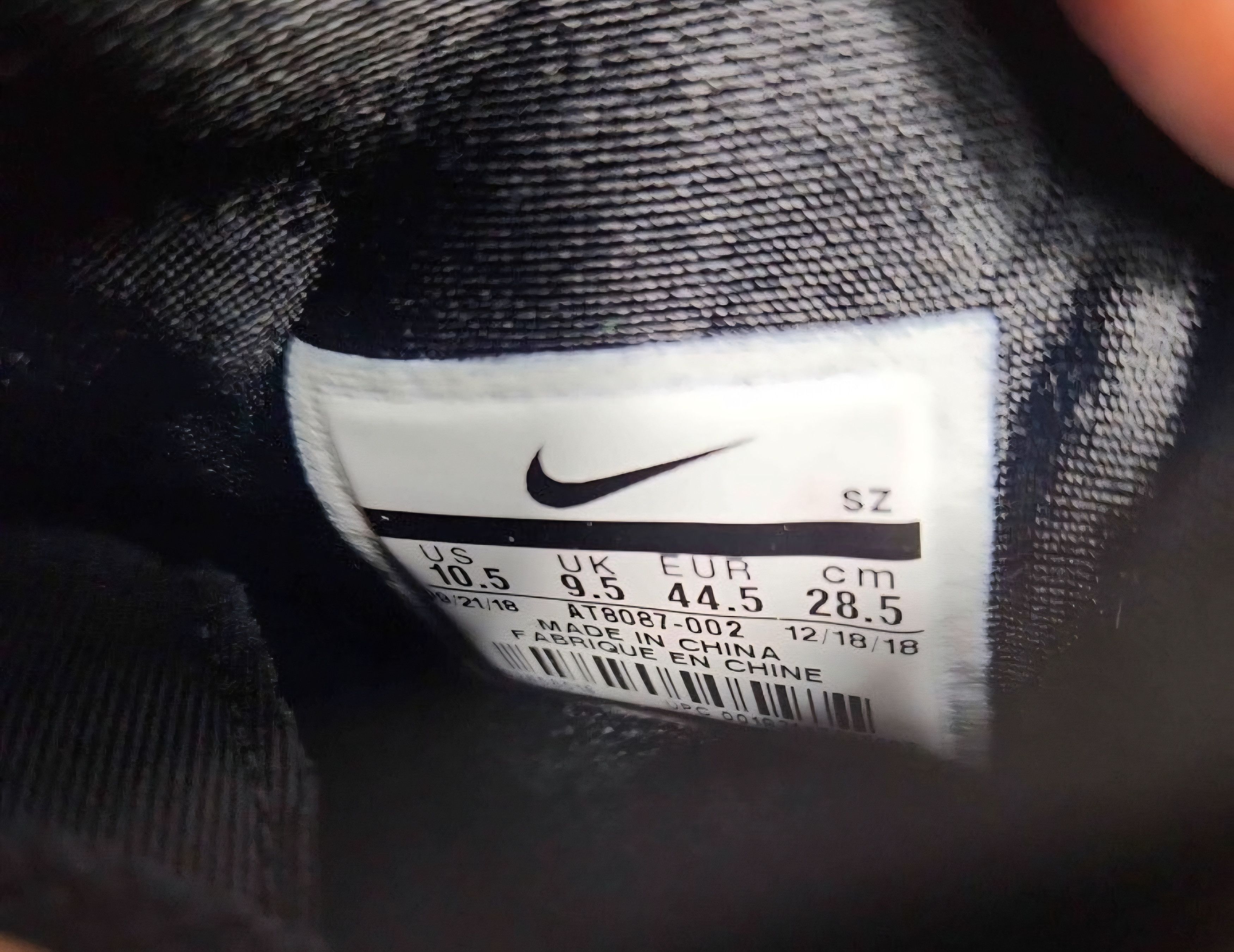 Nike Nike Air Fear of God Raid ‘Black’ AT8087 002 Size 10.5 Size US 10.5 / EU 43-44 - 11 Thumbnail