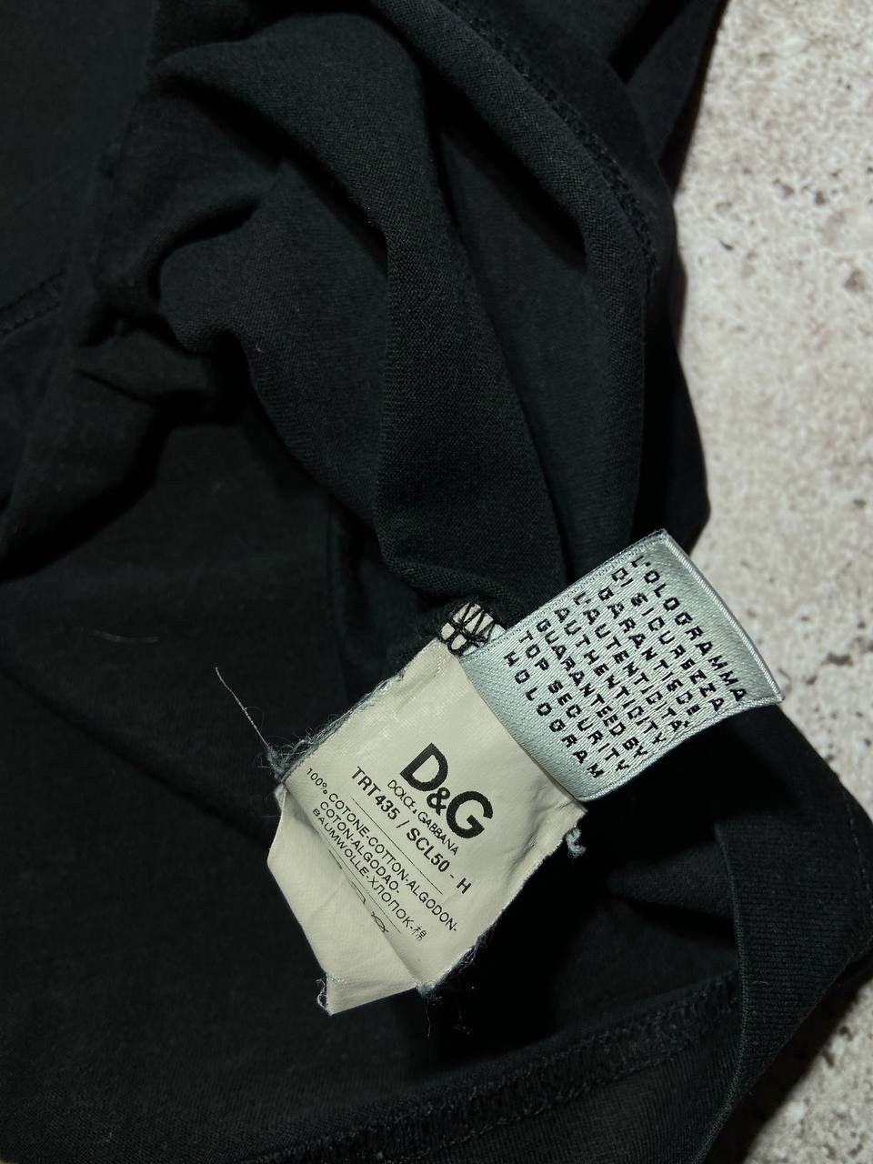 Dolce & Gabbana Dolce & Gabbana Black Cotton T-shirt Embroidered Logo Size US M / EU 48-50 / 2 - 8 Thumbnail