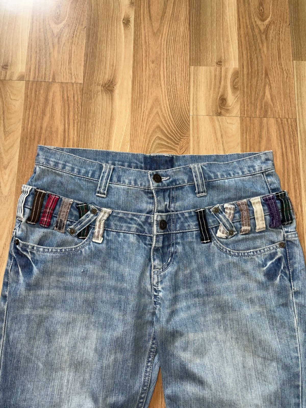 Japanese Brand RAGEBLUE Japanese Streetwear Double Waisted Belt Loop Jeans Size US 32 / EU 48 - 2 Thumbnail