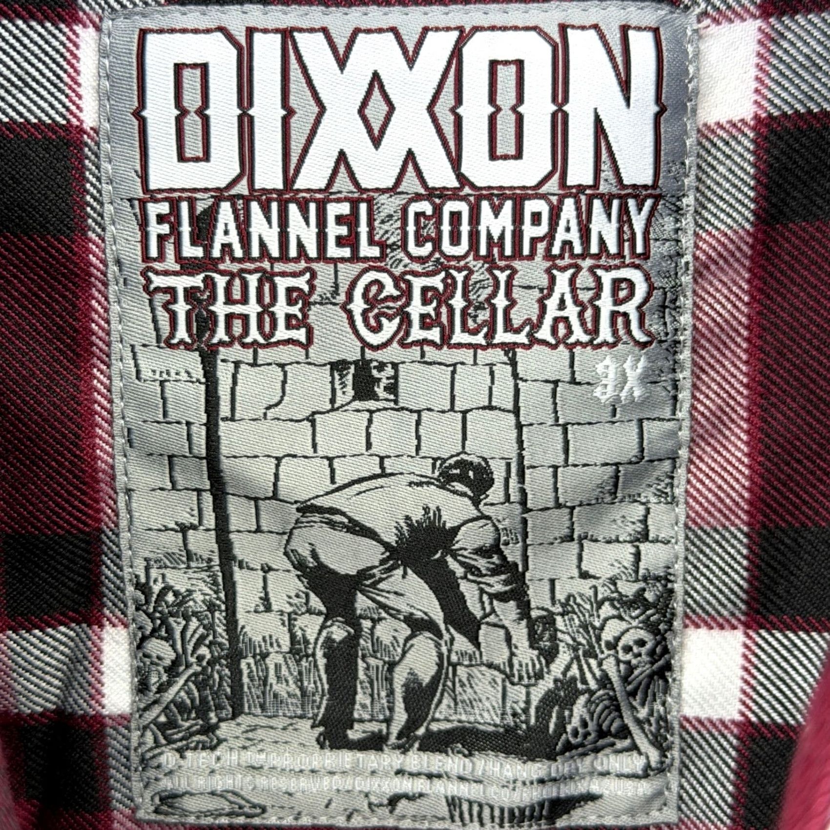 Vintage Dixxon Flannel The Cellar Plaid Shirt Mens 3XL Burgundy Black Long Sleeve Button-Up Collared Pocketed Size US XXL / EU 58 / 5 - 4 Thumbnail