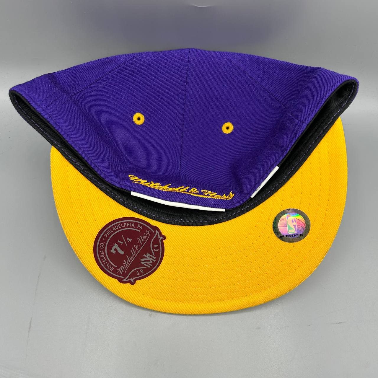 Mitchell & Ness Los Angeles LA Lakers Hat Men 7 1/4 NBA Fitted Cap Wool Size ONE SIZE - 7 Thumbnail