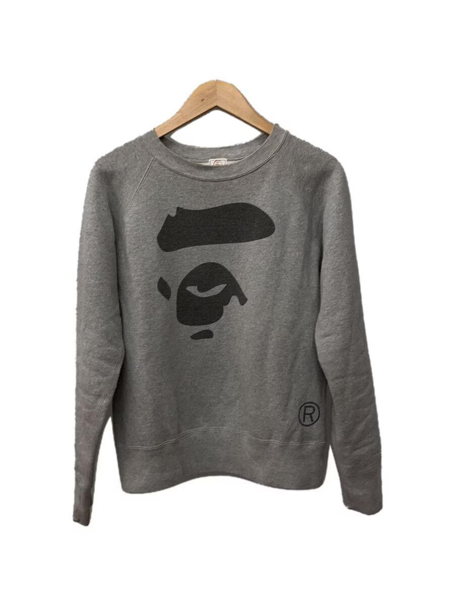 Bape A Bathing Ape Plain Original Tag Cotton Sweatshirt Grey Size US S / EU 44-46 / 1 - 1 Thumbnail