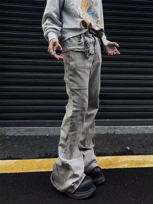 VIBE Baggy Stacked Flare Denim Jeans Size US 30 / EU 46 - 2 Thumbnail