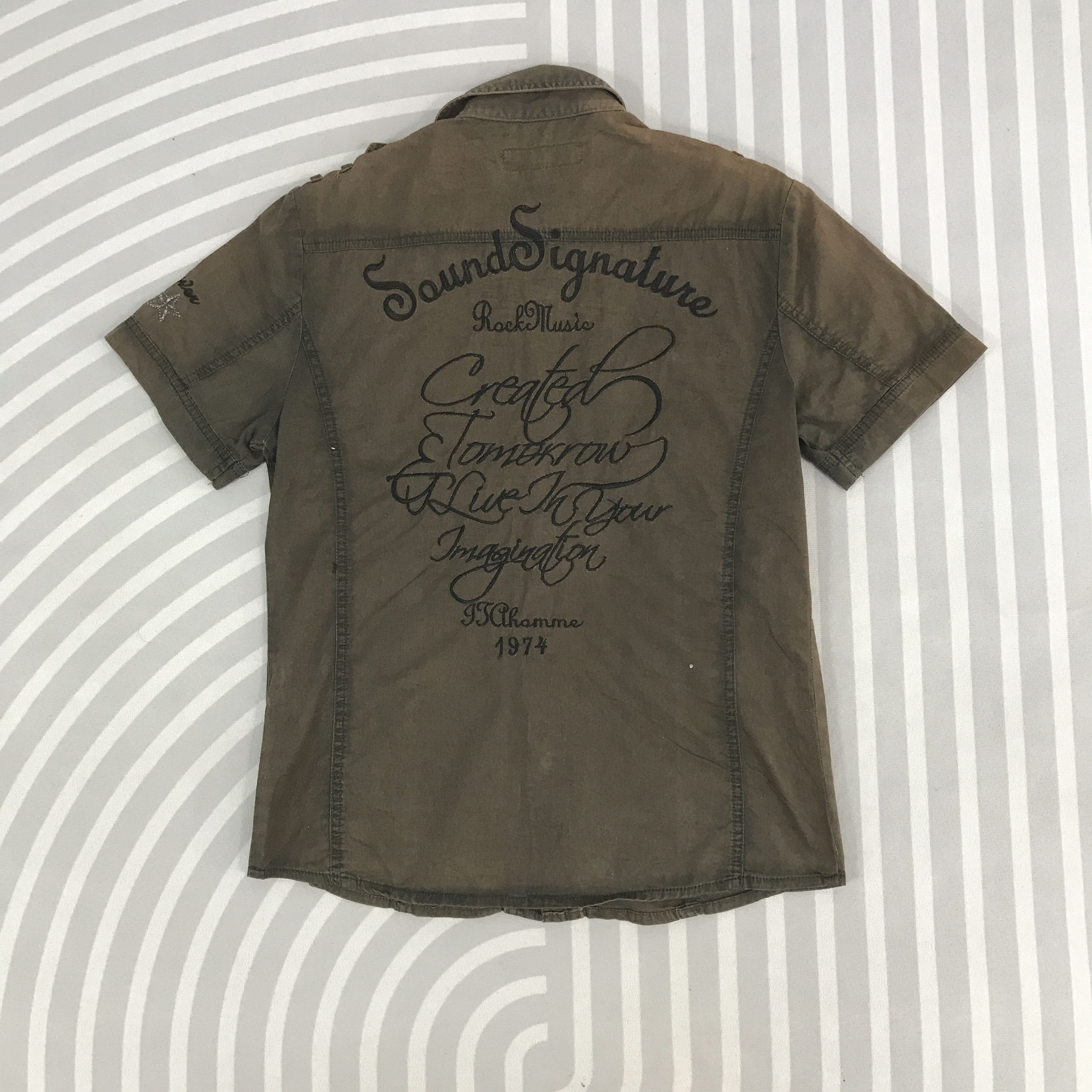 In The Attic × Japanese Brand × Vintage Vintage In The attic Rusty design snap Button Shirt Size US M / EU 48-50 / 2 - 3 Thumbnail